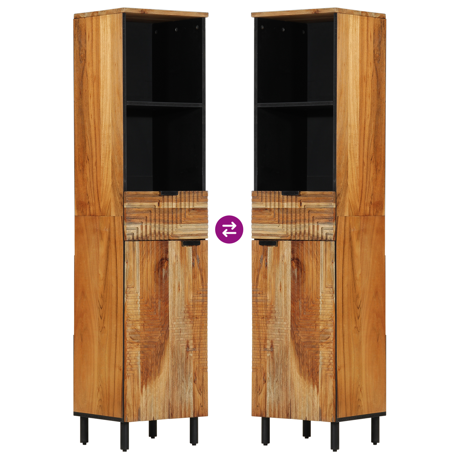 Bathroom Vanity Units Natural Acacia Solid acacia wood Regular - Image 10