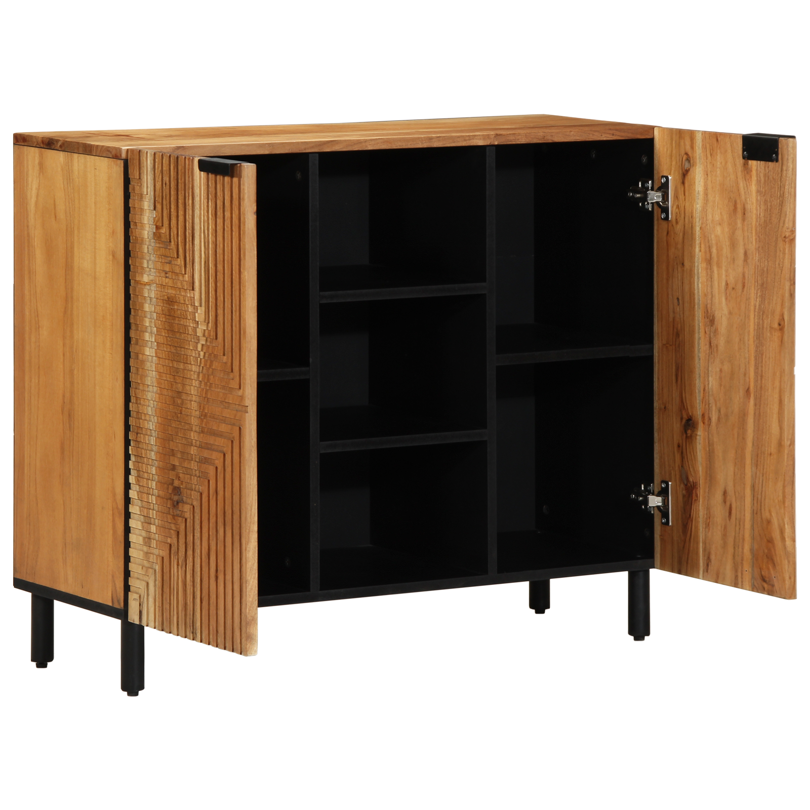 Sideboard 90x33x75 cm Solid Wood Acacia - Image 2