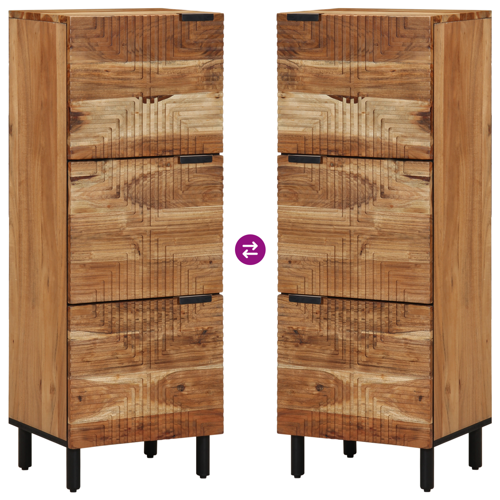 Highboard 40x33x110 cm Solid Wood Acacia - Image 9