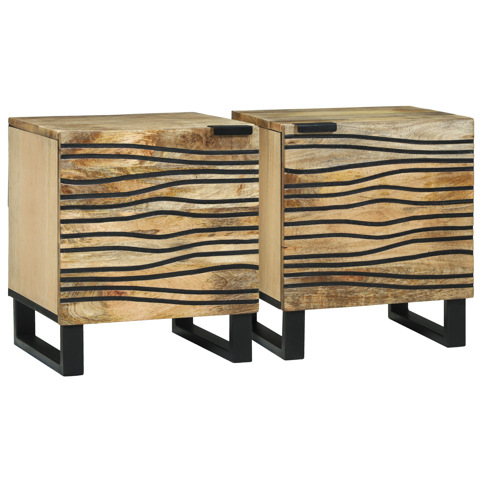 Bedside Cabinets 2 pcs 40x33.5x46 cm Solid Wood Mango