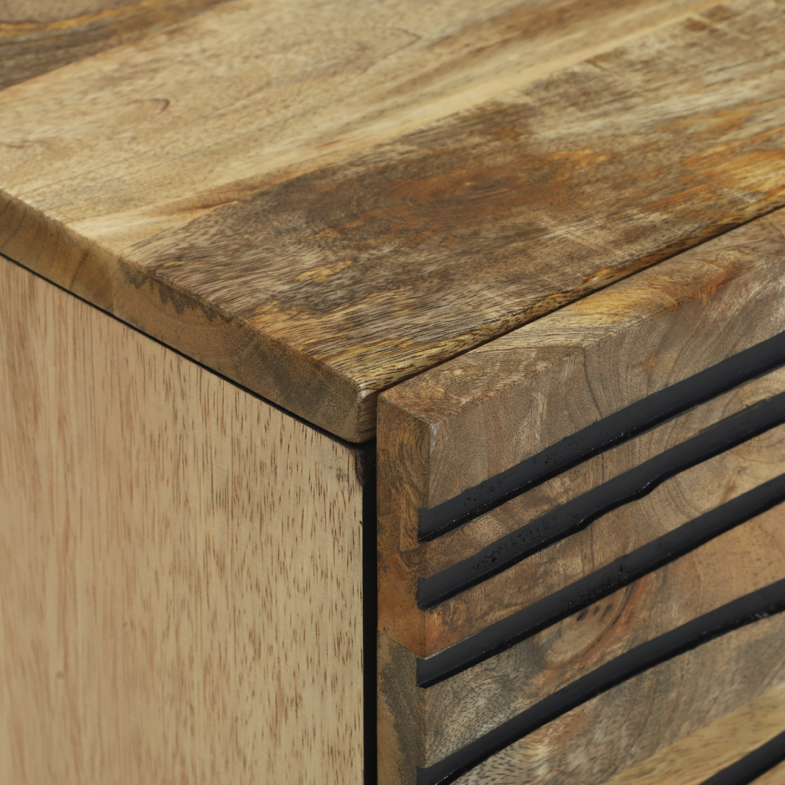 Bedside Cabinet 40x33.5x46 cm Solid Wood Mango and Engineered Wood - Image 6