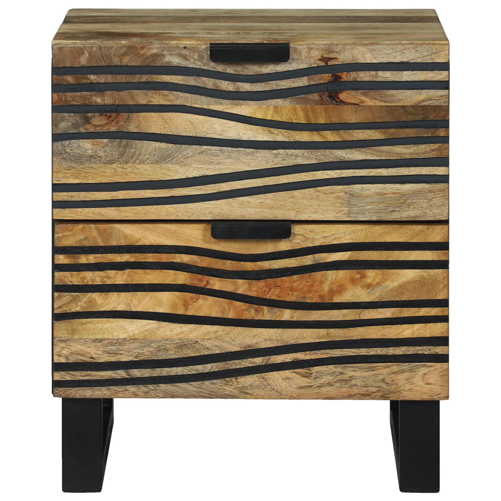 Bedside Cabinet 40x33.5x46 cm Solid Wood Mango and Engineered Wood - Image 3