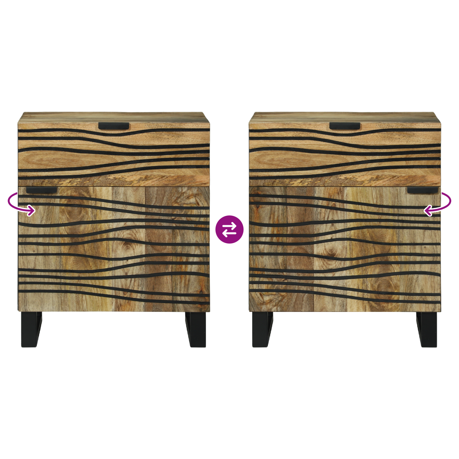 Bedside Cabinet 50x33x60 cm Solid Wood Mango - Image 10