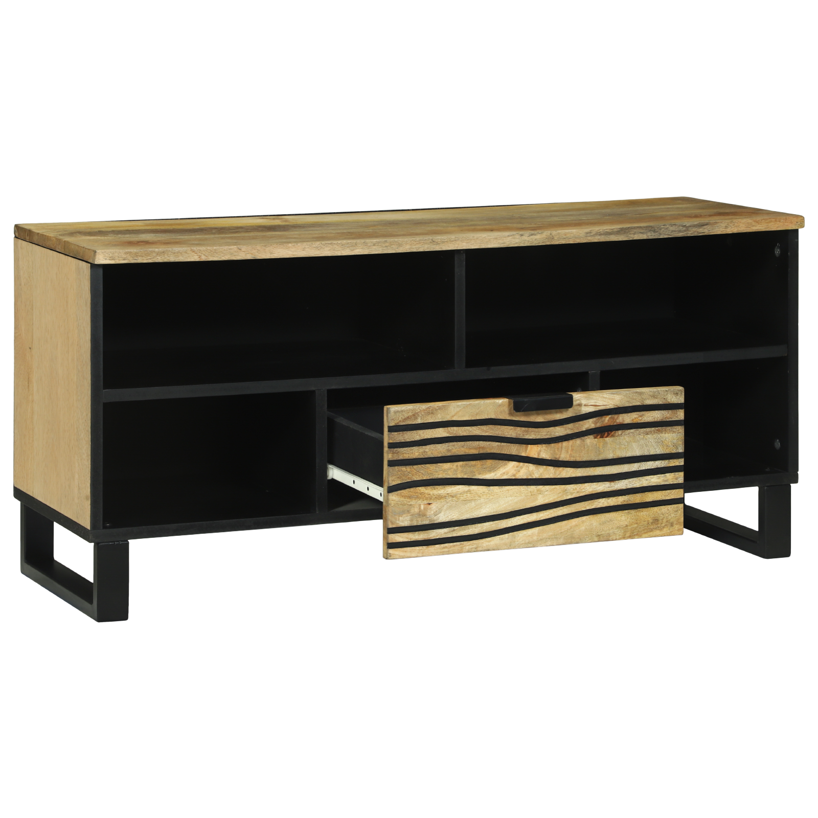 TV Cabinet 100x33.5x46 cm Solid Wood Mango - Image 2