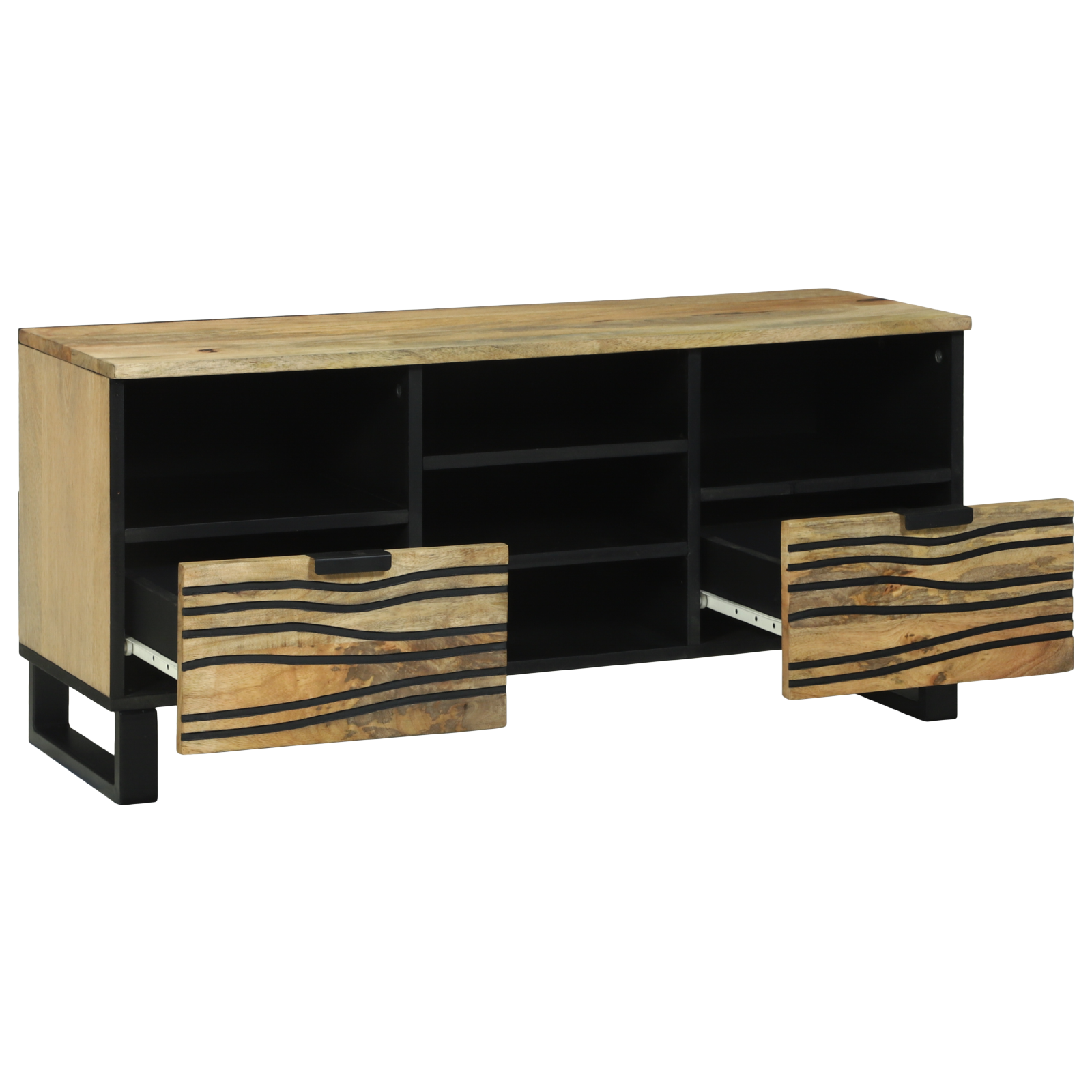 TV Cabinet 100x33.5x46 cm Solid Wood Mango - Image 2