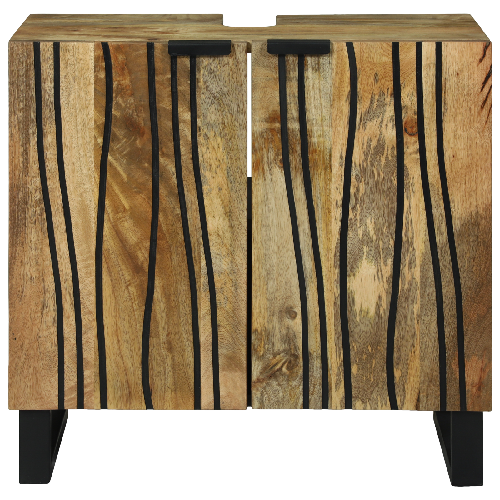 Sink Cabinet 62x33x58 cm Solid Wood Mango and Engineered Wood - Image 3