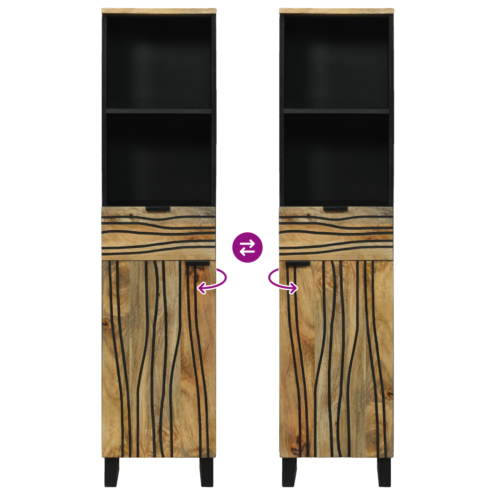 Bathroom Cabinet 38x33.5x160 cm Solid Wood Mango - Image 10