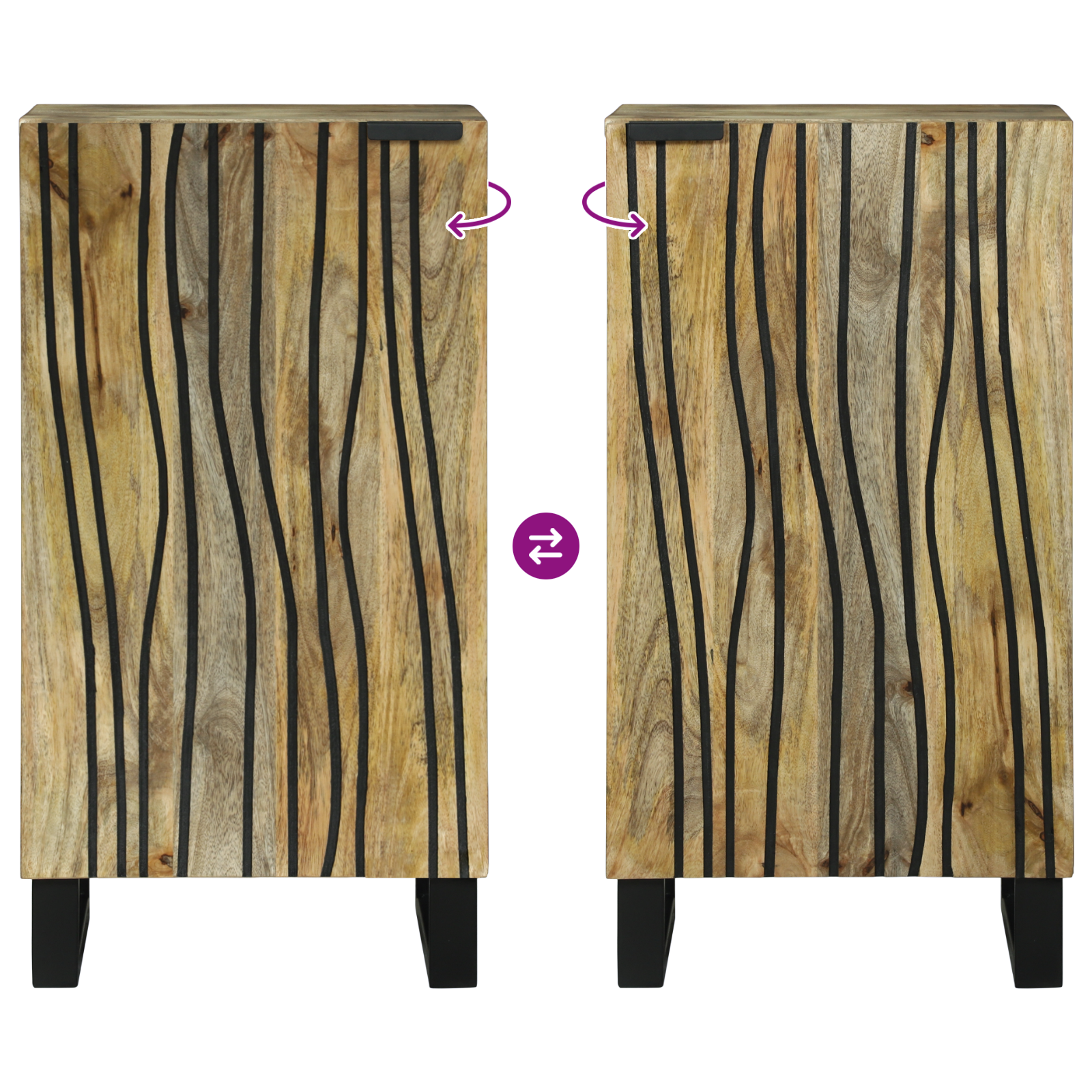 Sideboard 40x33.5x75 cm Solid Wood Mango - Image 9