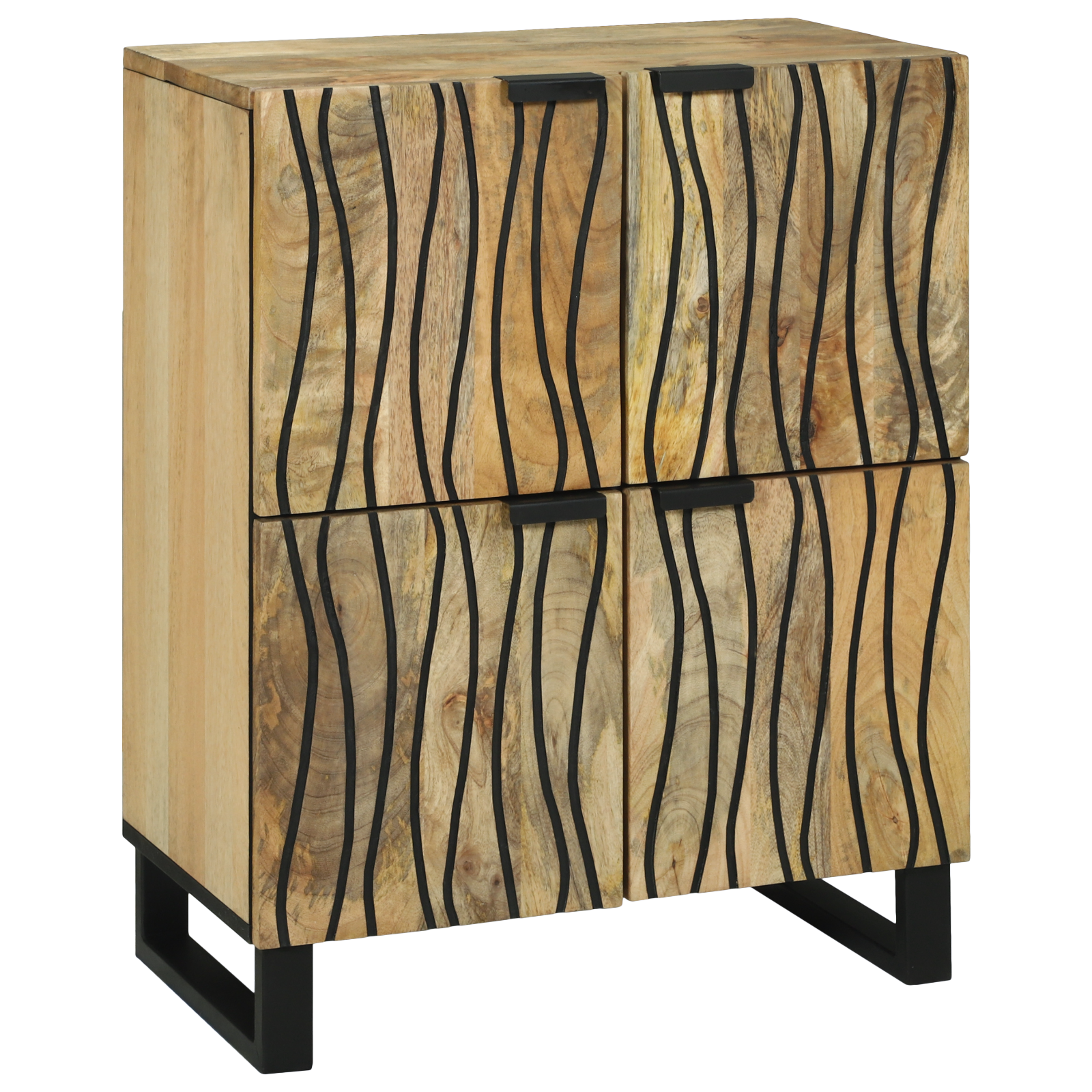 Dressoir 60×33.5×75 cm Massief Mangohout en Gefineerd Hout