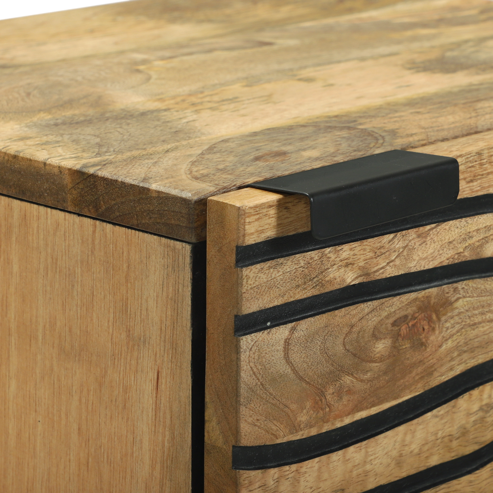 Highboard 40x33.5x110 cm Solid Wood Mango - Image 6