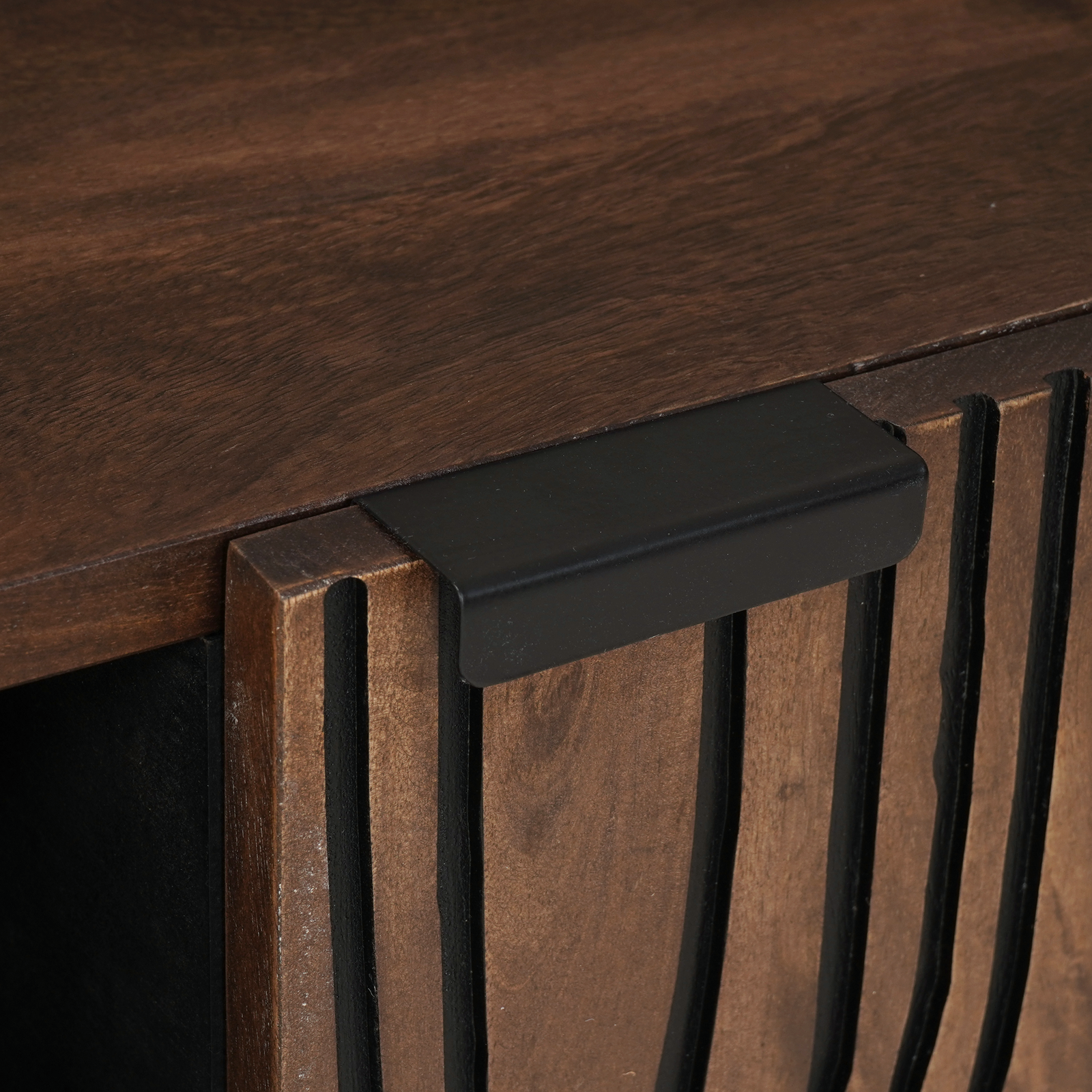 televizoriaus spintelė 105x33.5x46 cm Kieto medžio mangas - Image 8