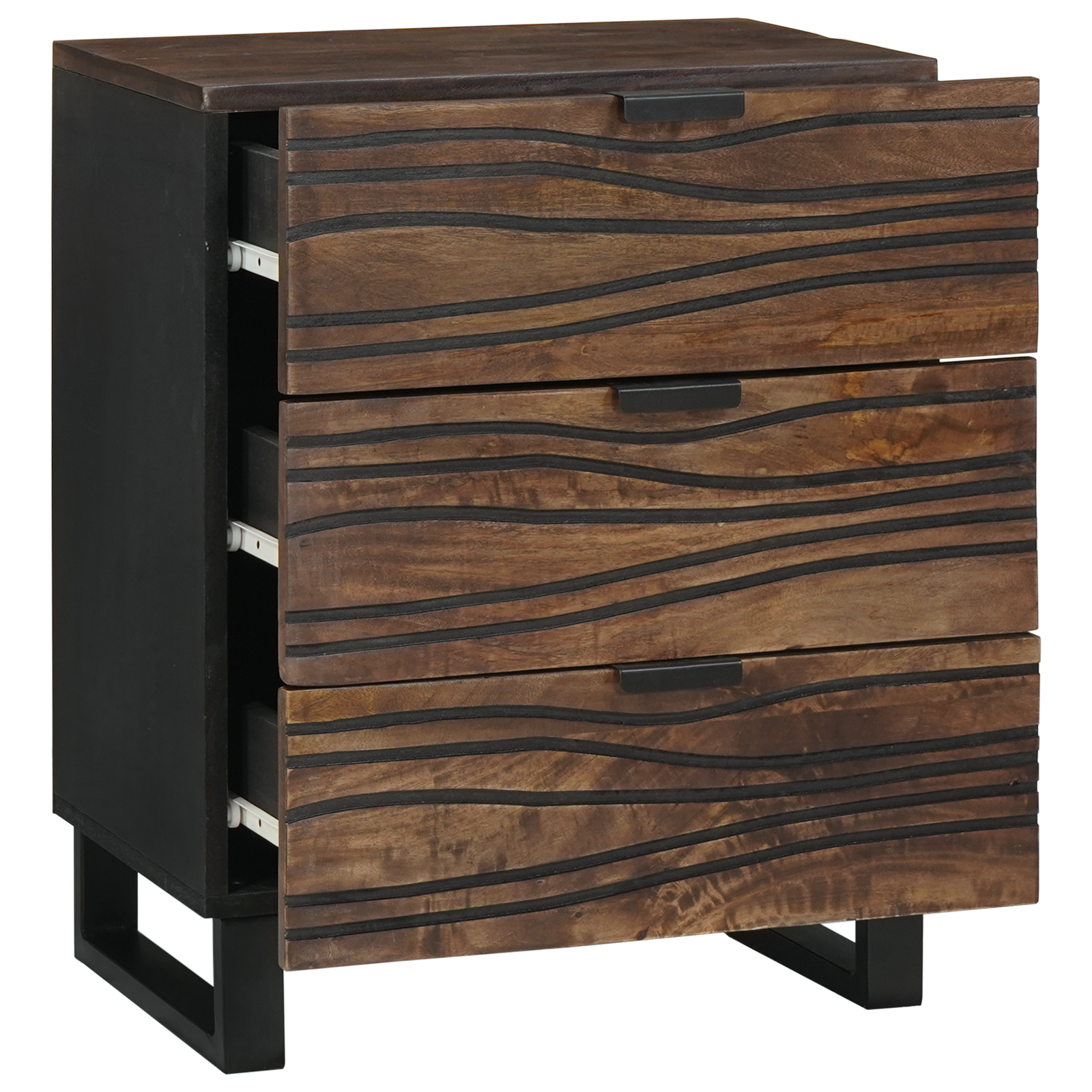 Bedside Cabinet 50x33x60 cm Solid Wood Mango & Engineered Wood - Image 2