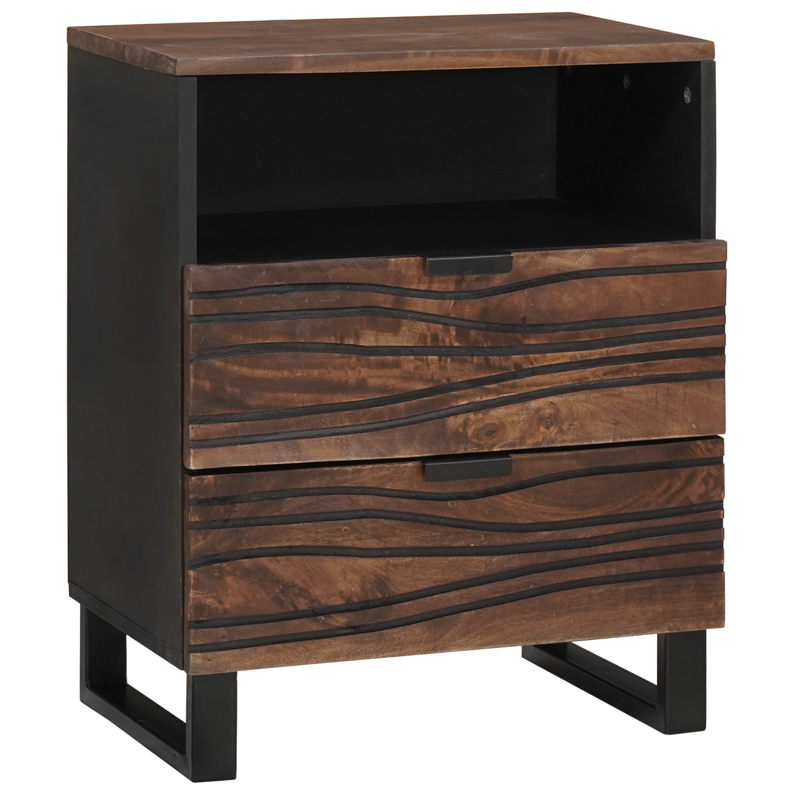Nachtkastje 50x33x60 cm Massief Mango & Engineered Hout
