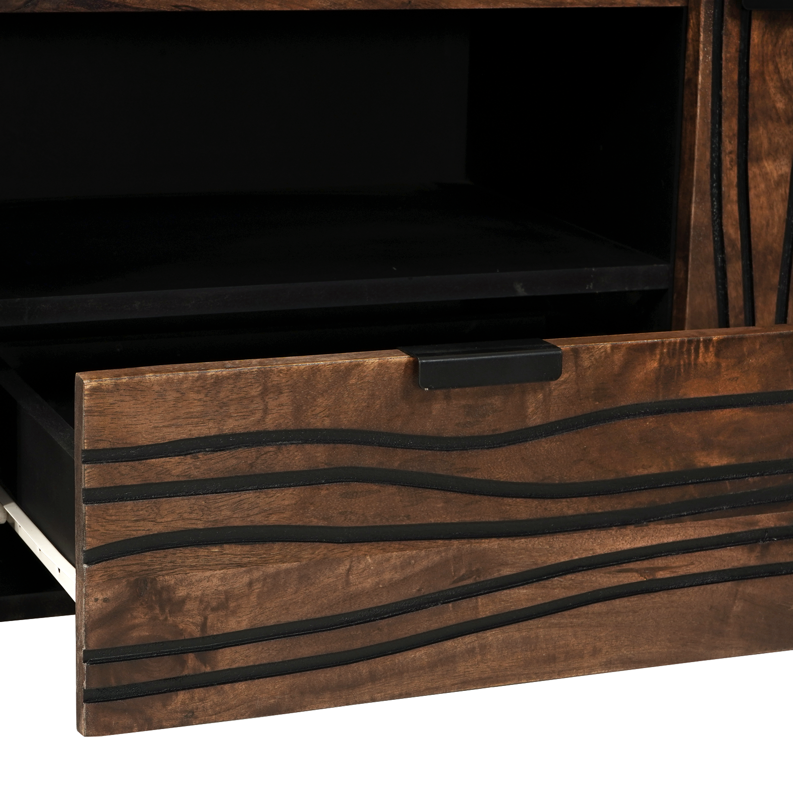 TV Cabinet 105x33.5x46 cm Solid Mango Wood - Image 6