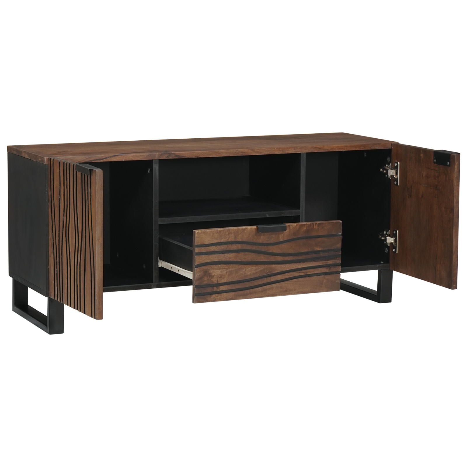 TV Cabinet 105x33.5x46 cm Solid Mango Wood - Image 2