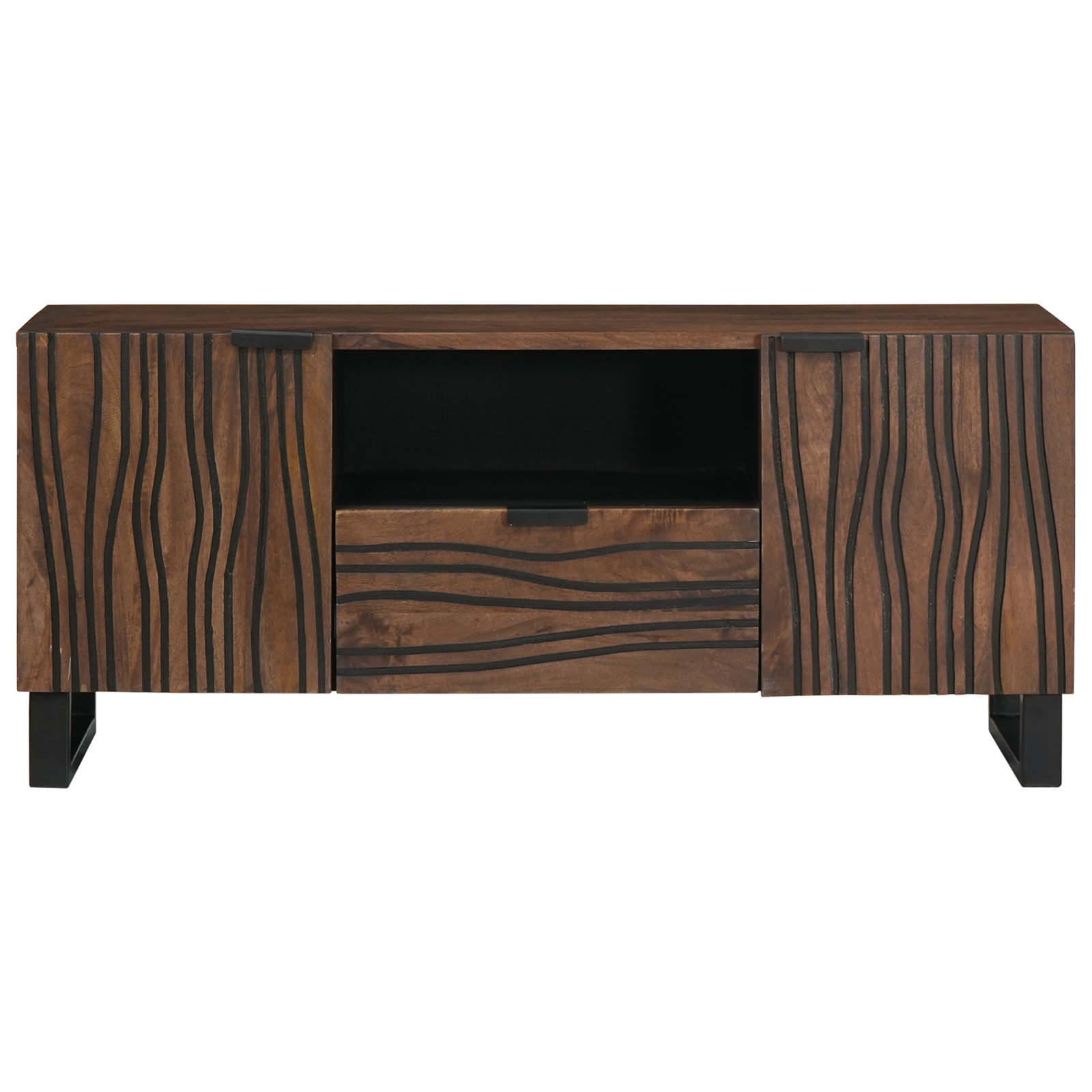 TV Cabinet 105x33.5x46 cm Solid Mango Wood - Image 3
