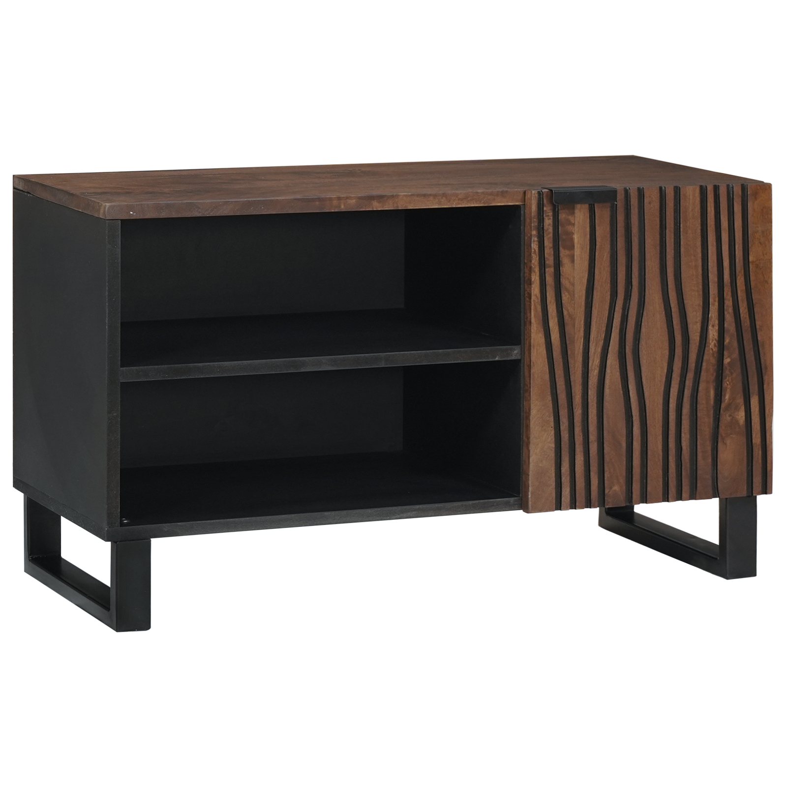 TV-kast 80×31,5×46 cm Massief Mangohout & Geengineerd Hout