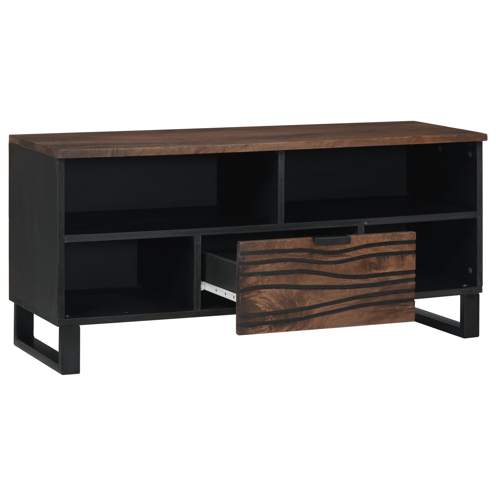 TV Cabinet 100x33.5x46 cm Solid Wood Mango - Image 2