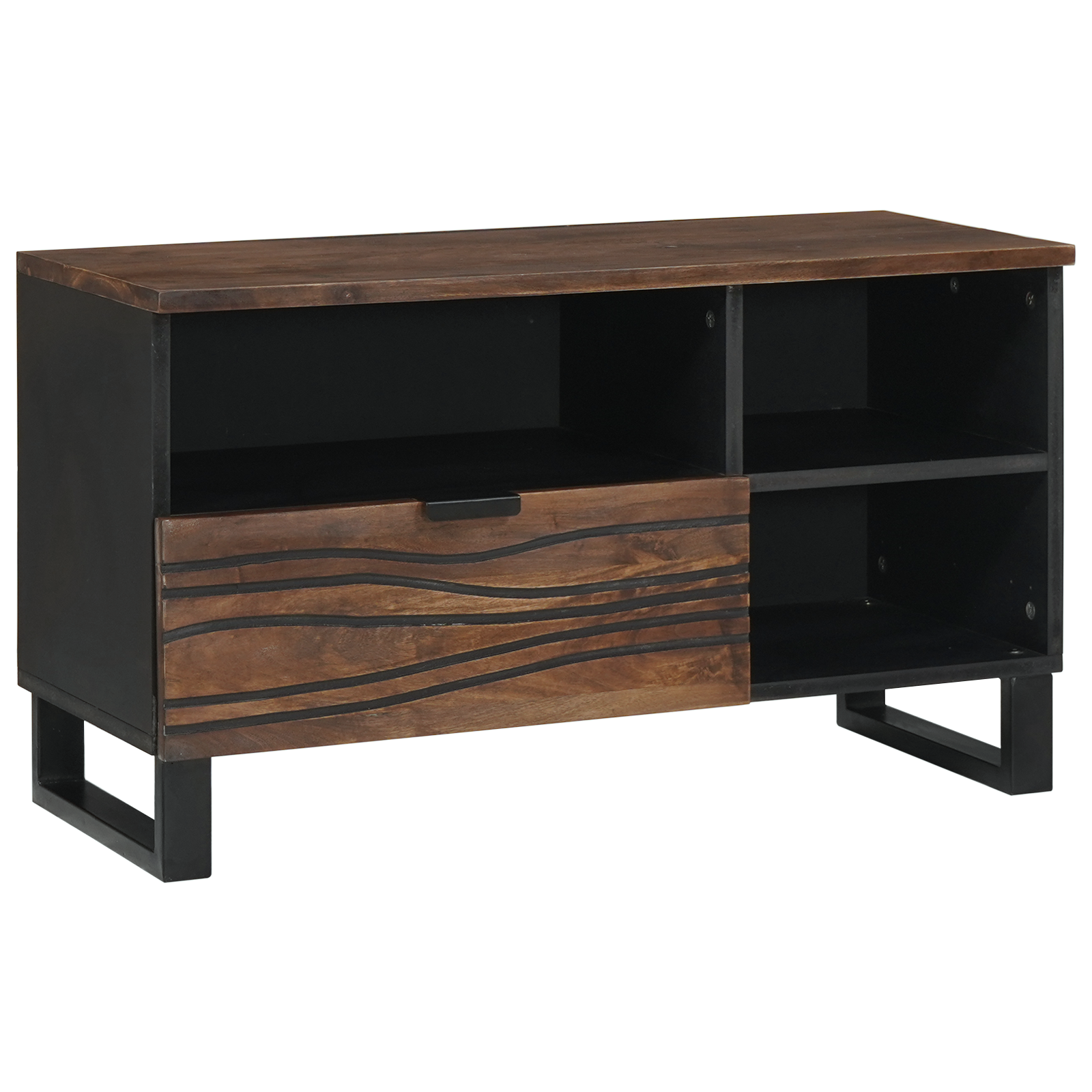 TV Cabinet 80x33.5x46 cm Solid Wood Mangou & Engineered Wood