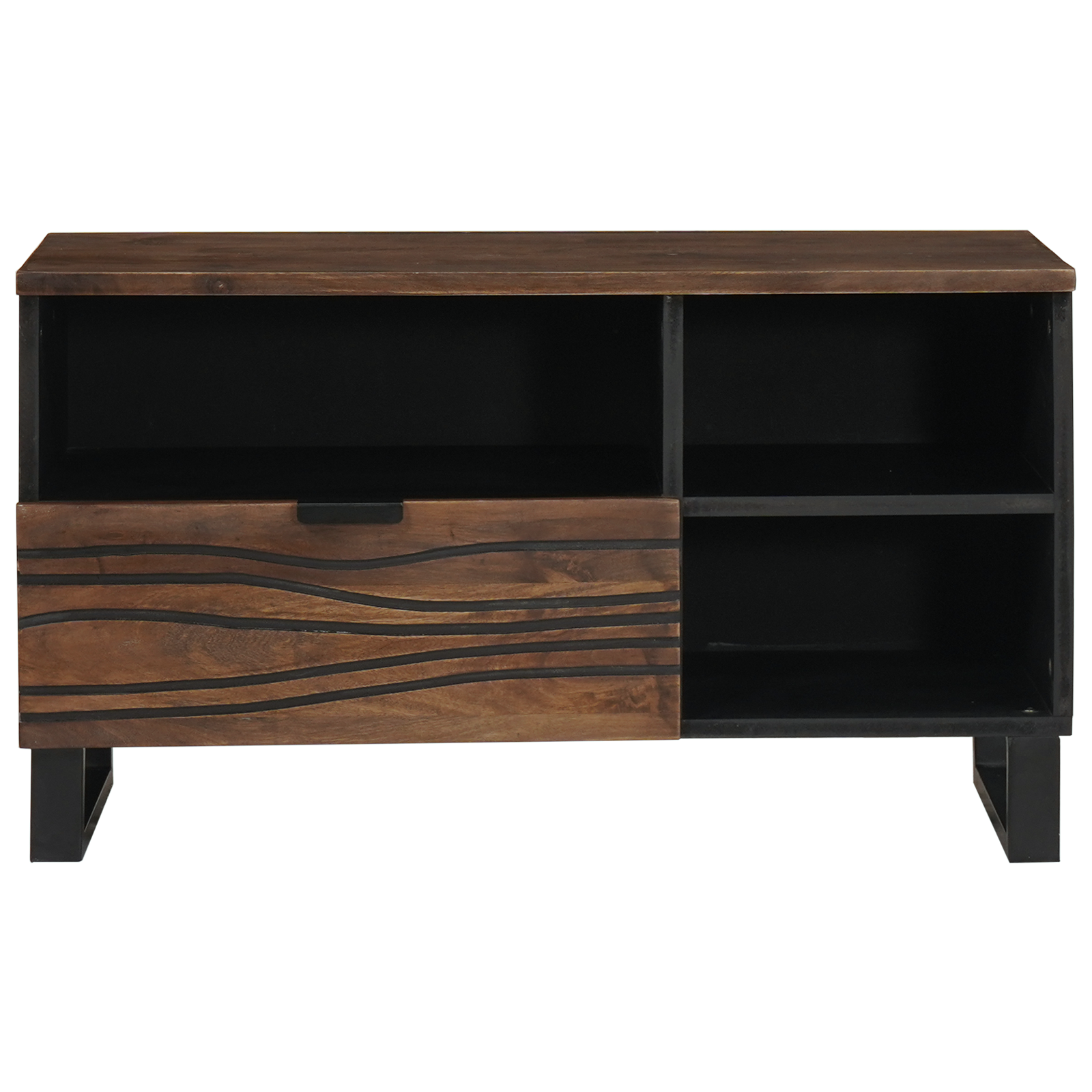 TV Cabinet 80x33.5x46 cm Solid Wood Mangou & Engineered Wood - Image 3