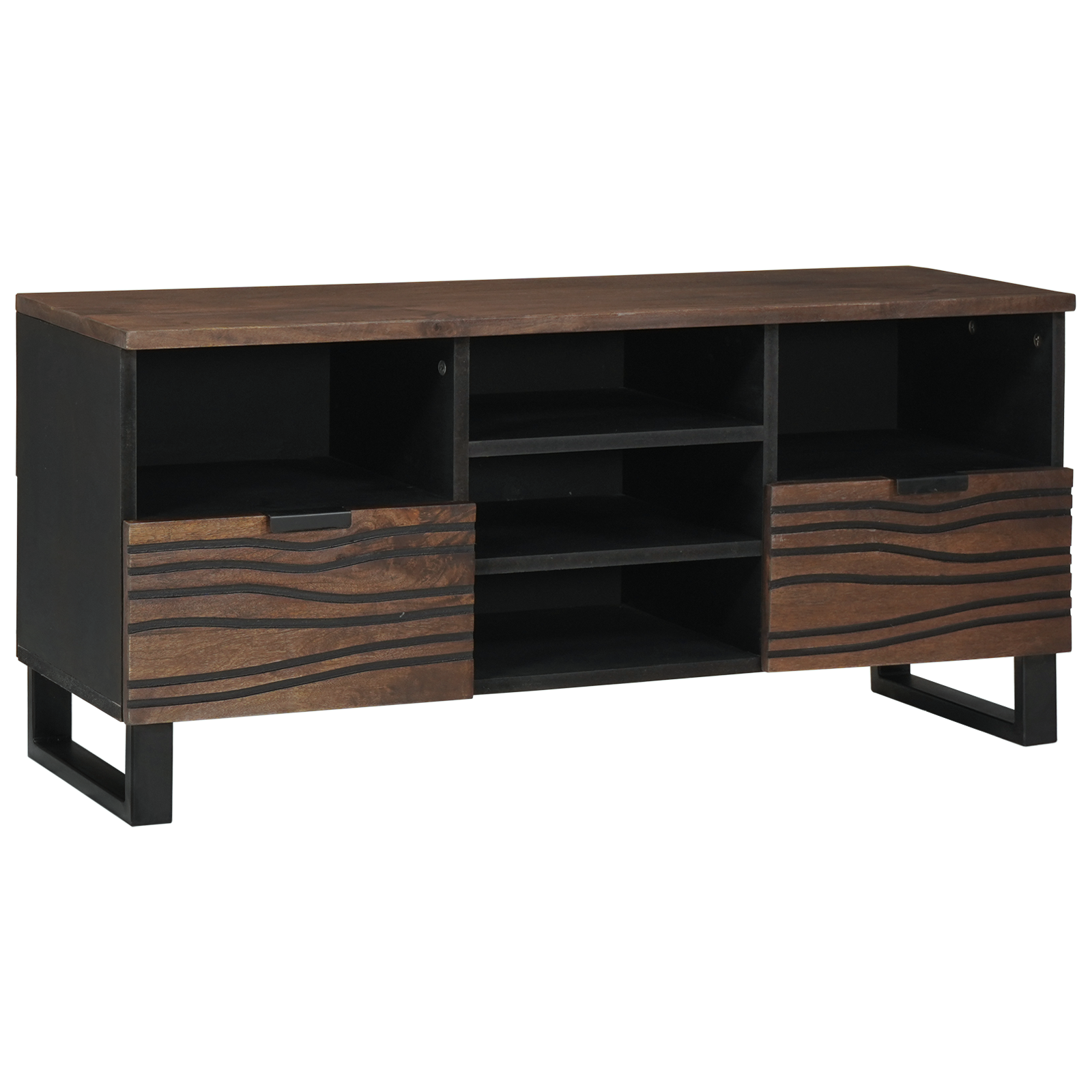 TV-kast 100×33.5×46 cm Massief Hout Mangou&Engineered Wood