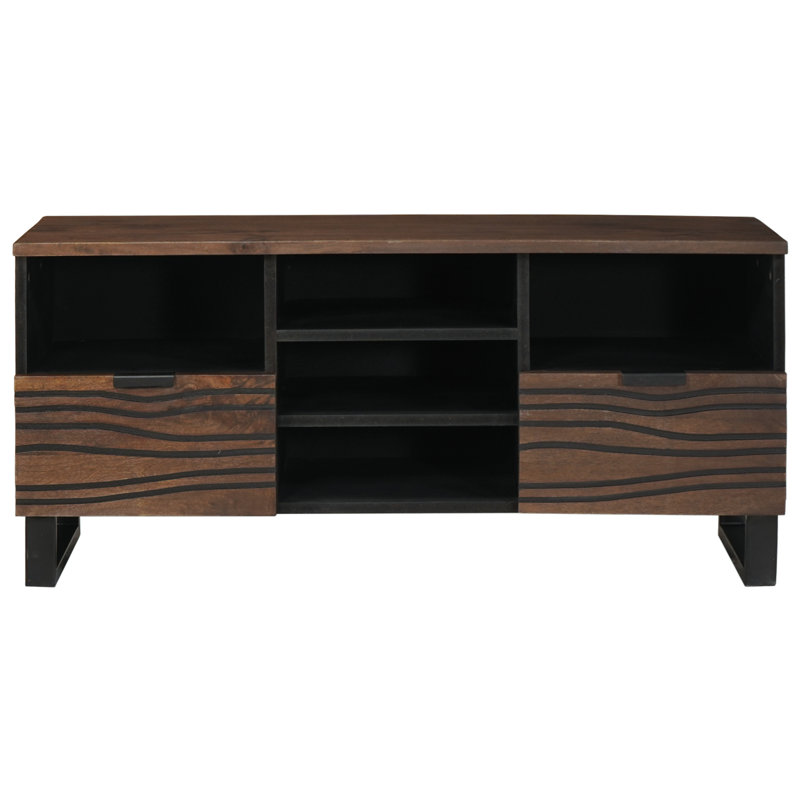 TV Cabinet 100x33.5x46 cm Solid Wood Mangou&Engineered Wood - Image 3