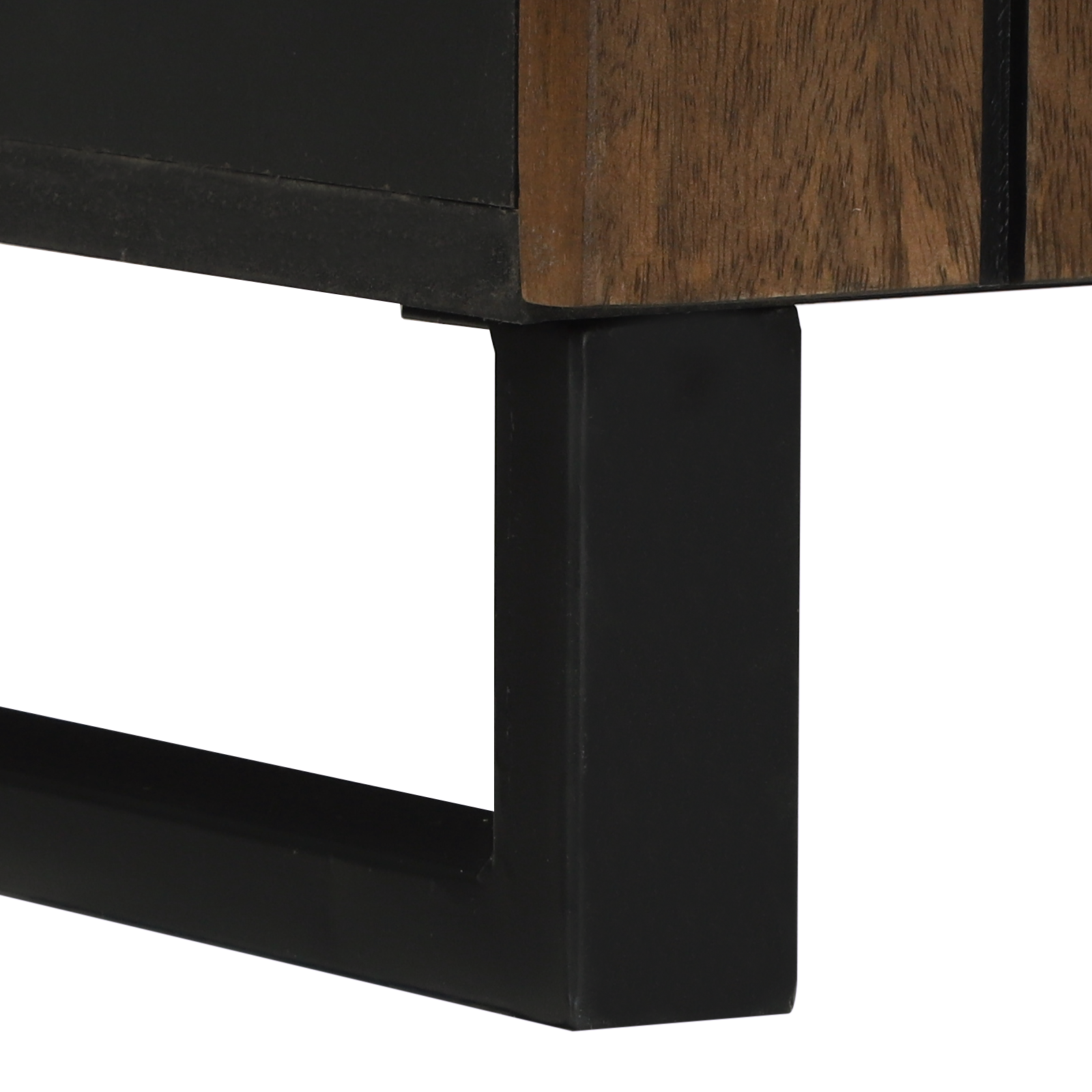 Sink Cabinet Walnut Solid Wood, Metal Medium Sleek Sink Cabinet - Image 8