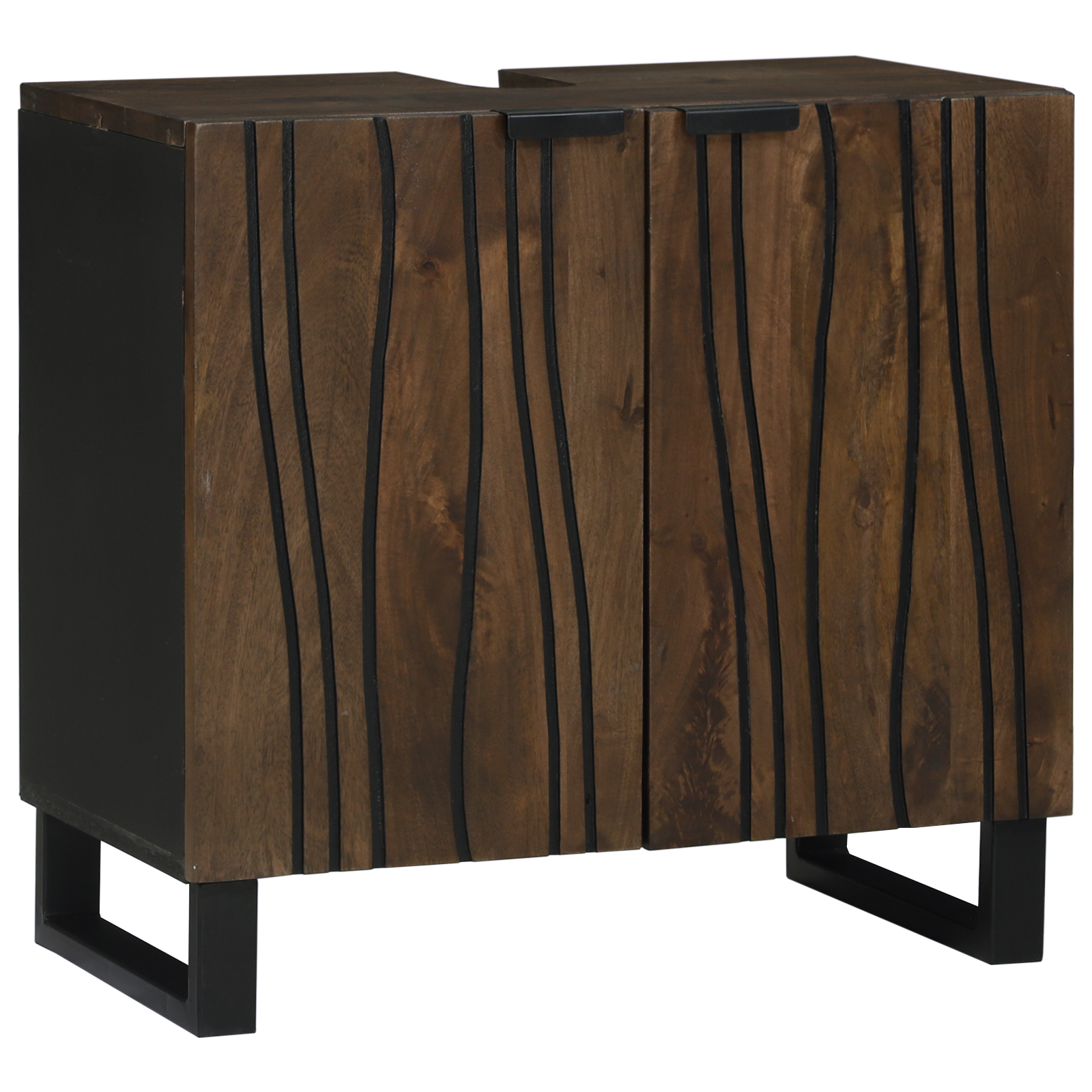 Thumbnail - vidaXL Waschbeckenschrank 62 x 33 x 58 cm – Robuste Konstruktion aus Mango-Holz.