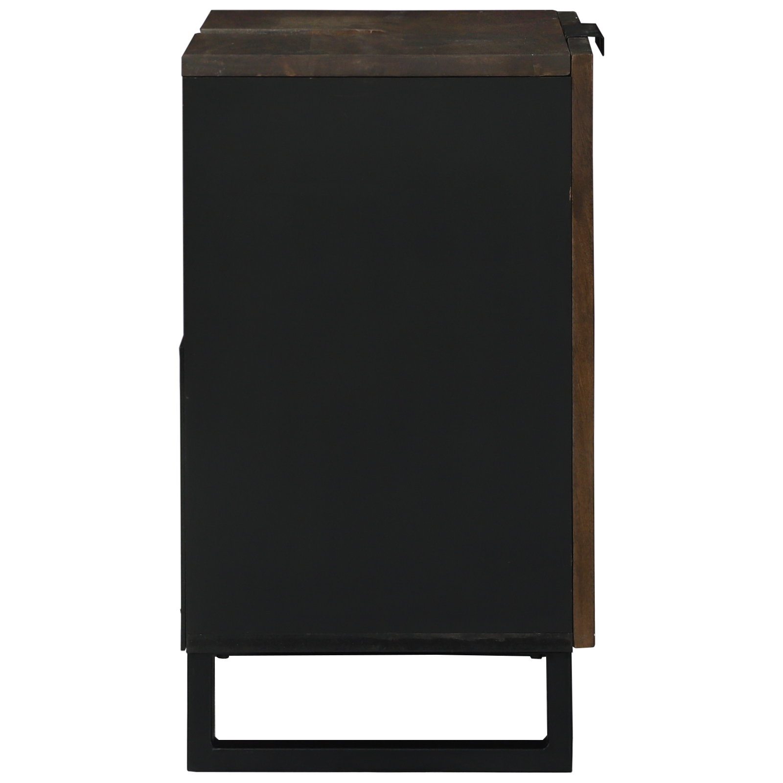 Sink Cabinet Walnut Solid Wood, Metal Medium Sleek Sink Cabinet - Image 4