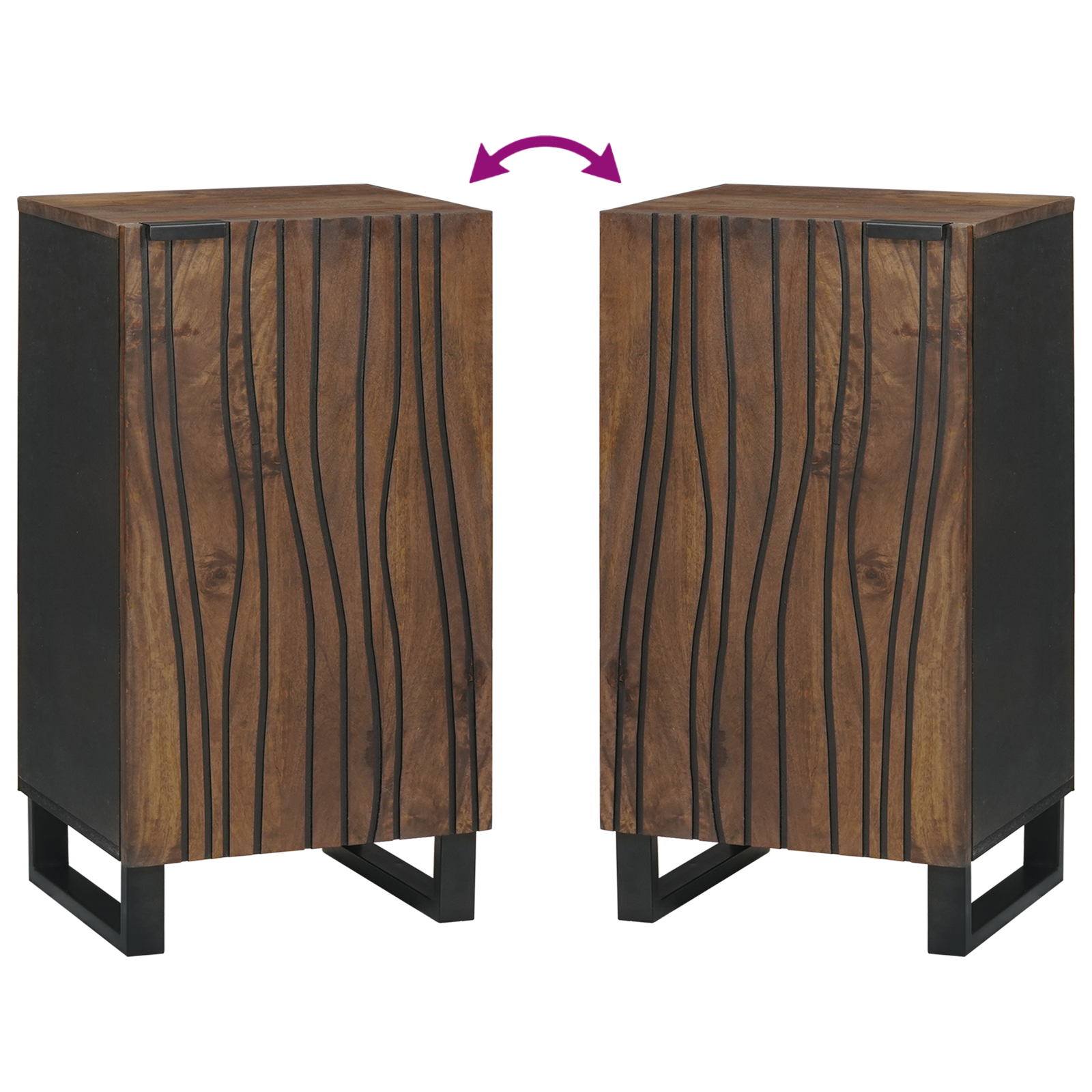 Sideboard 40x33.5x75 cm Solid Mango Wood - Image 9