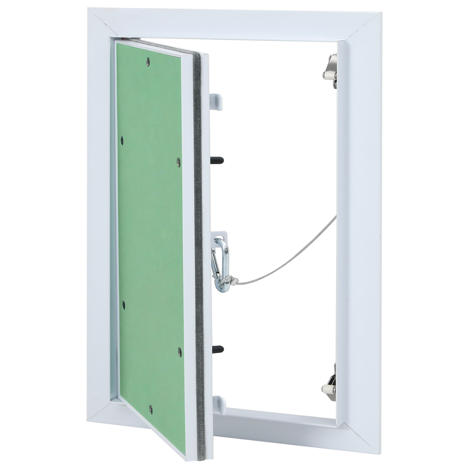 Access Panel Green, Silver Aluminium, Plaster 350 x 250 x 12.5 mm
