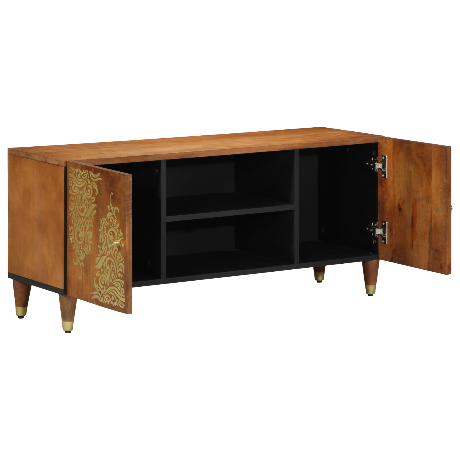 TV Cabinet 105x33x46 cm Solid Wood Mango - Image 2