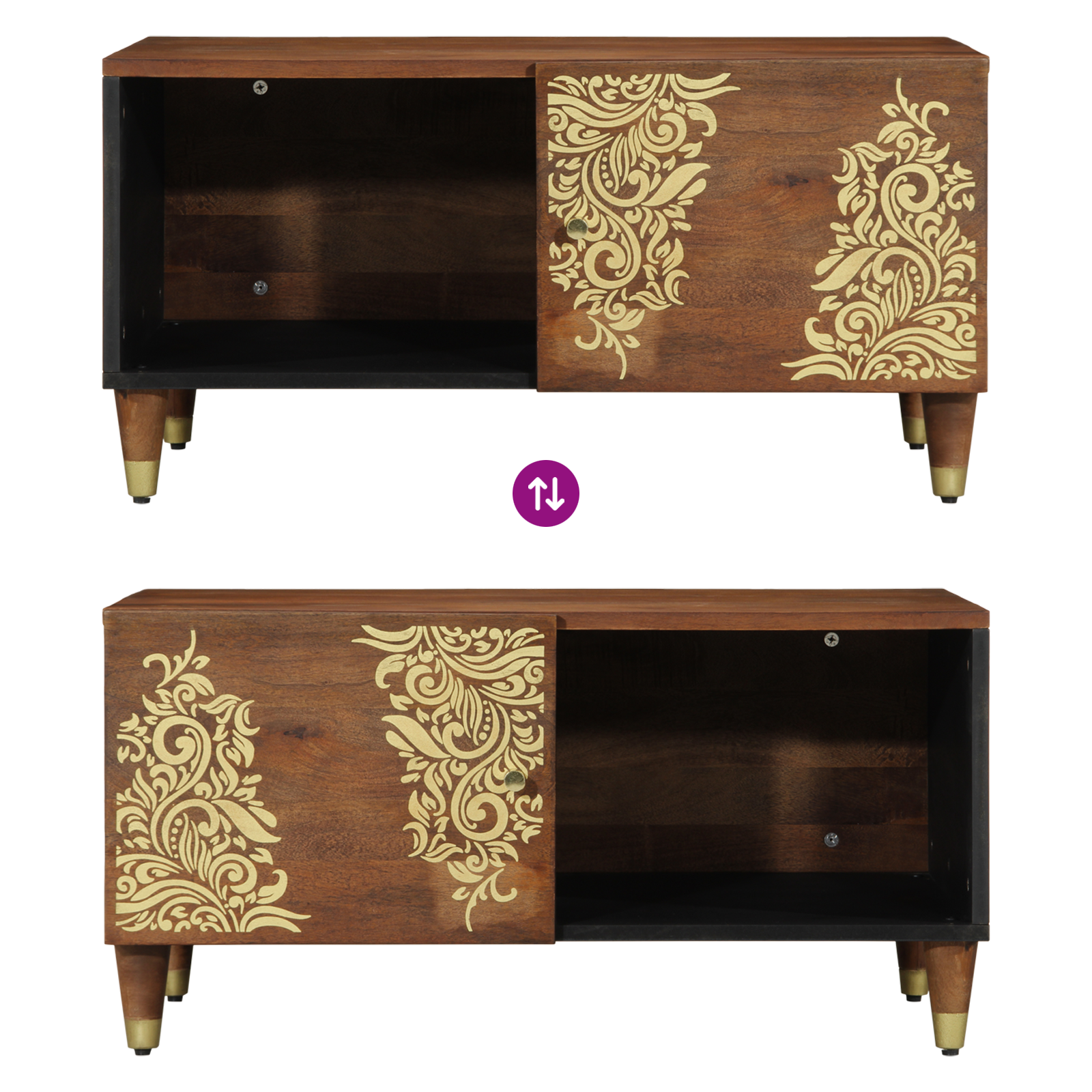 Coffee Table 80x50x40 cm Solid Wood Mango - Image 10