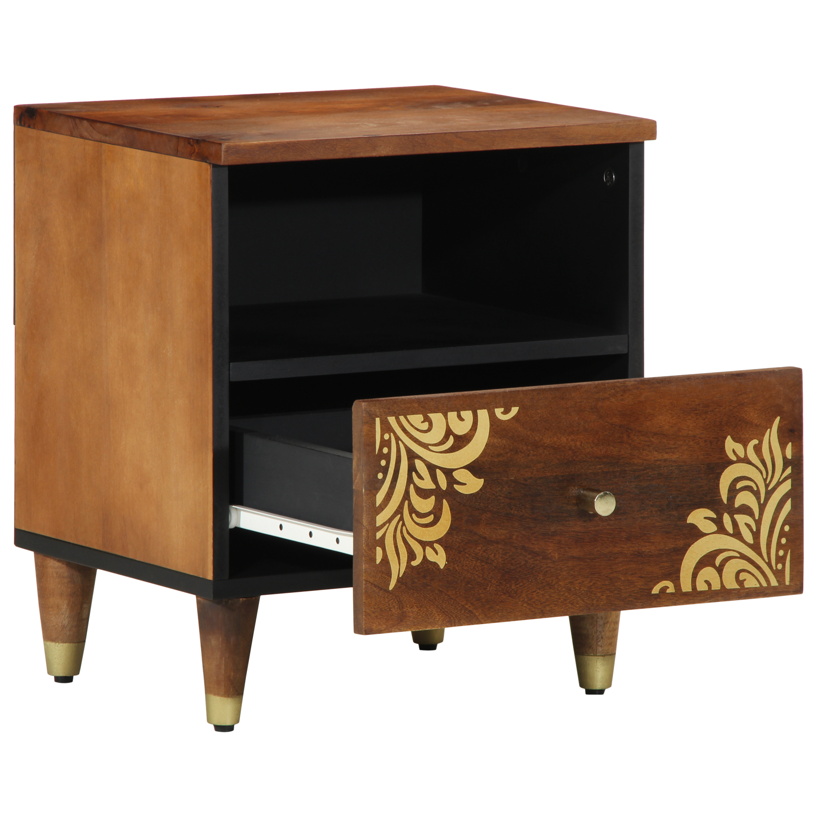 Bedside Cabinets 2 pcs 40x33x46 cm Solid Wood Mango - Image 3