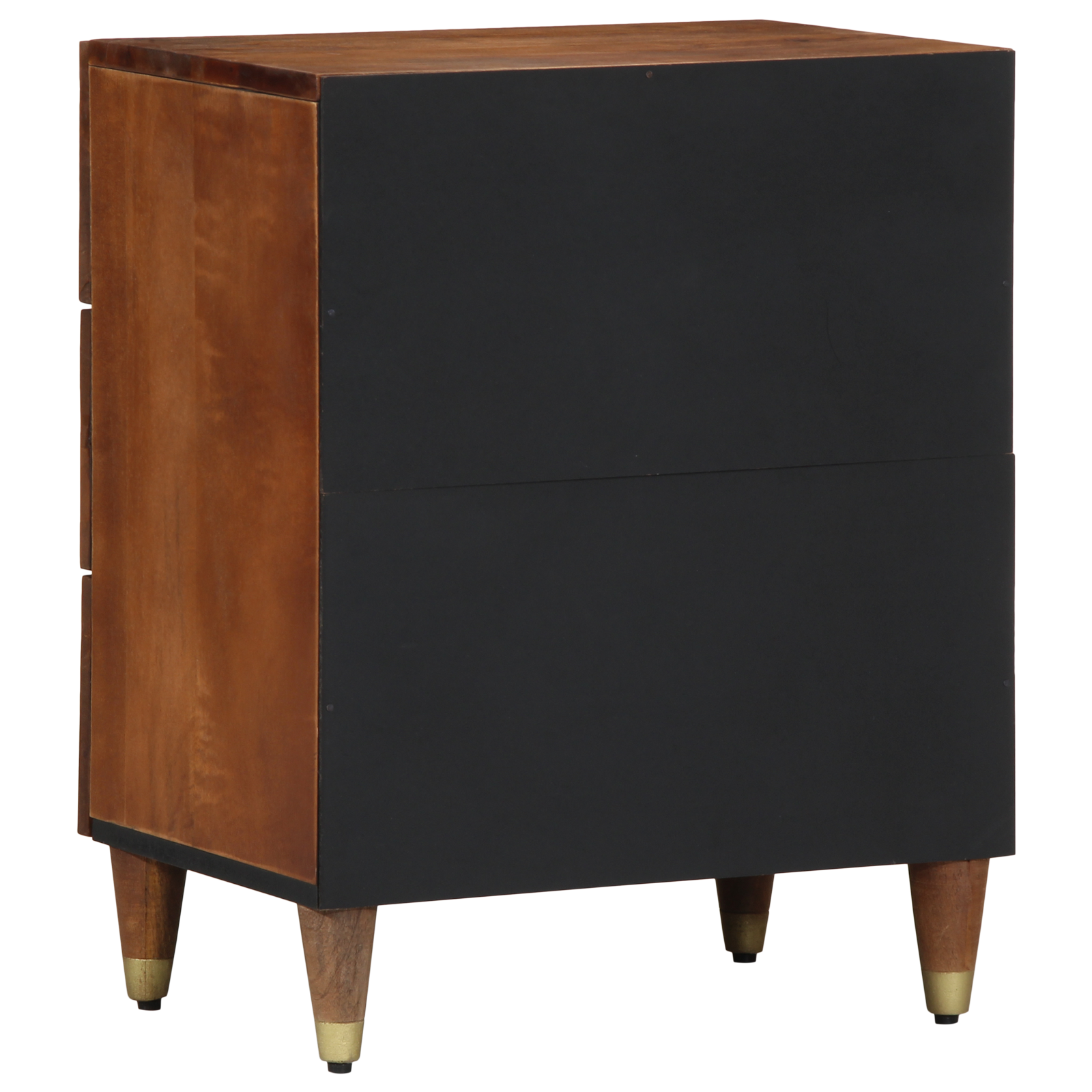Bedside Table Honey brown with gold decorative patterns - Image 5