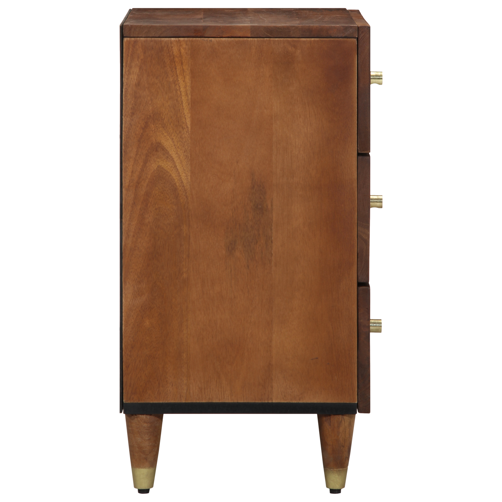 Bedside Table Honey brown with gold decorative patterns - Image 4