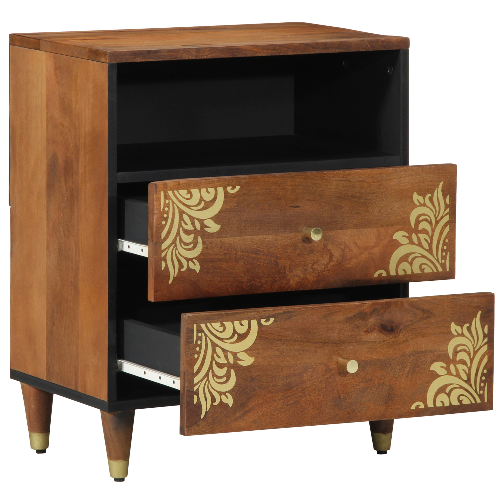 Bedside Cabinet 50x33x60 cm Solid Wood Mango - Image 2