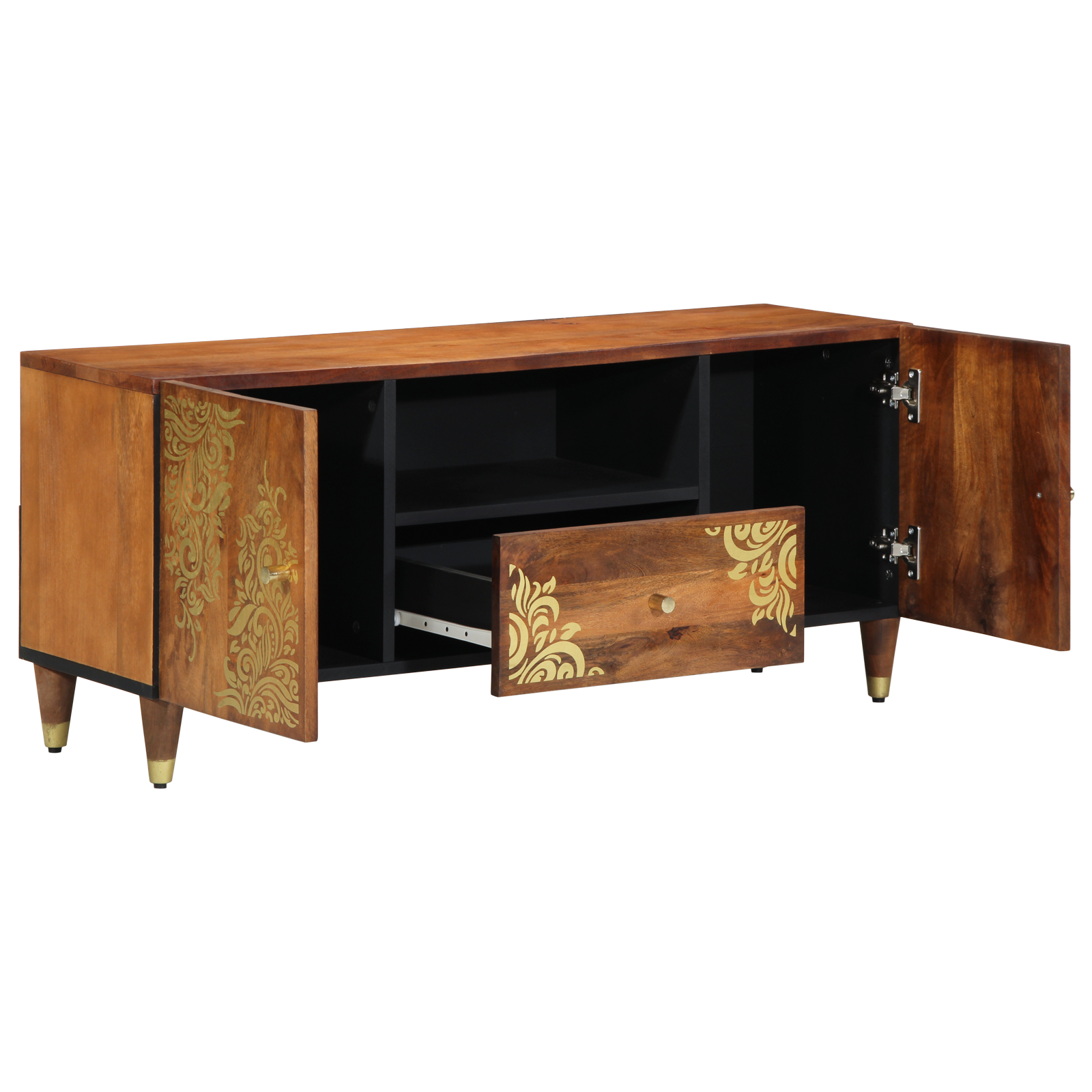 TV Cabinet 105x33x46 cm Solid Wood Mango - Image 2