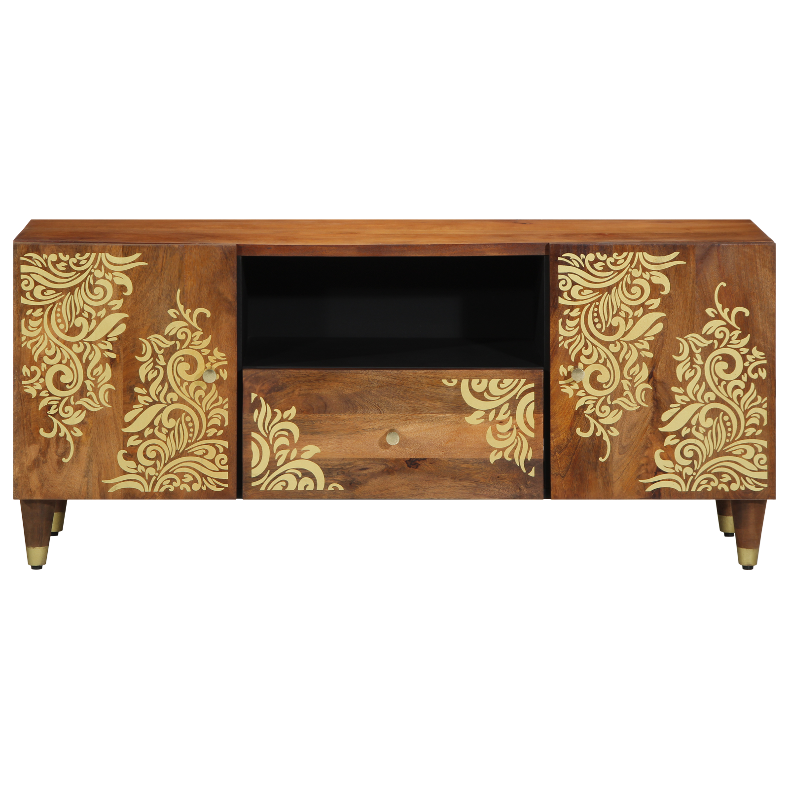 TV Cabinet 105x33x46 cm Solid Wood Mango - Image 3