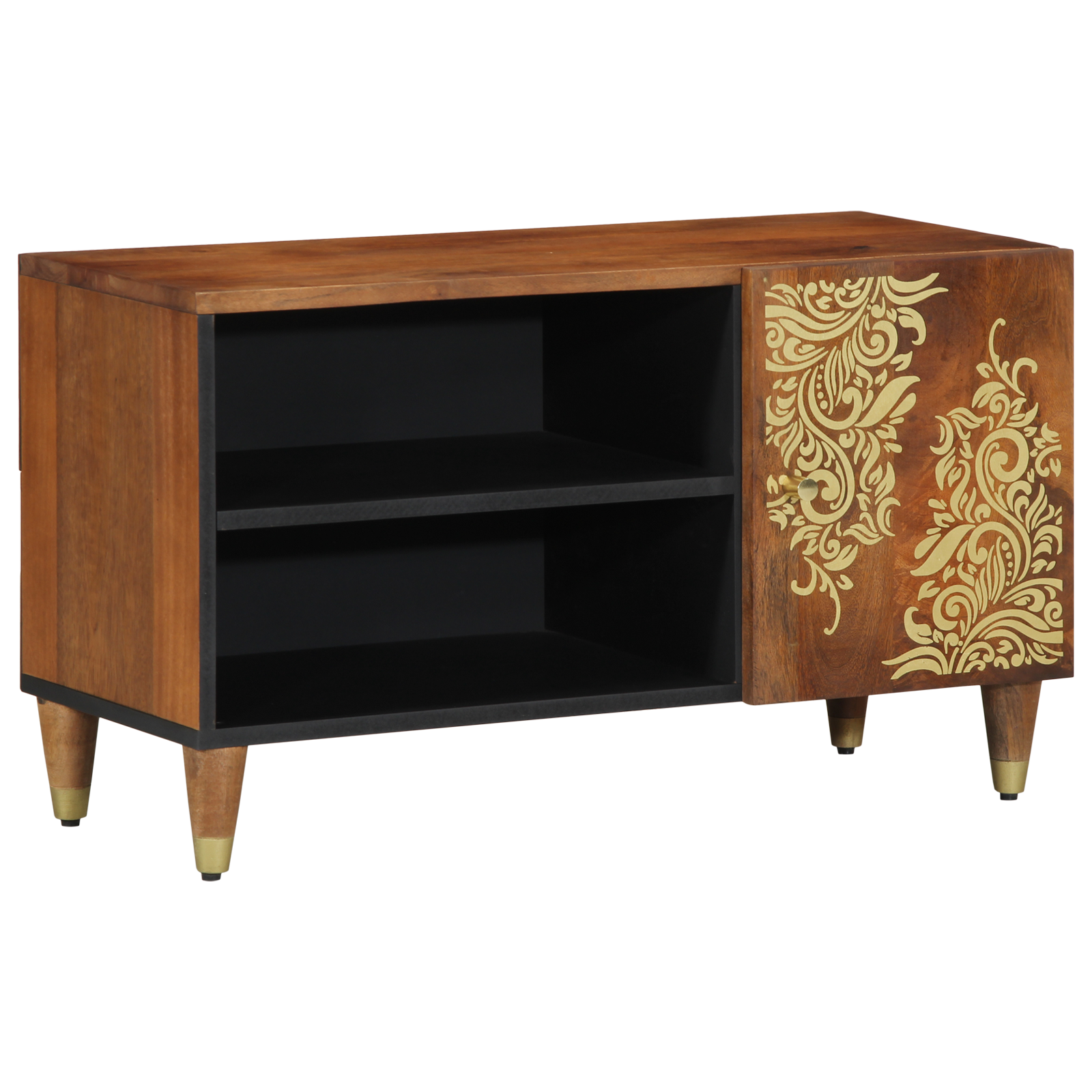 TV Cabinet Honey brown Solid mango wood, Engineered wood