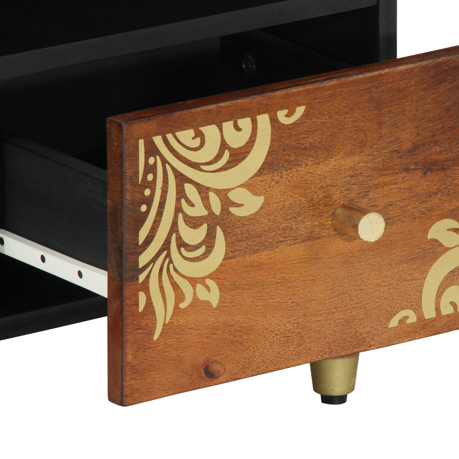 TV Cabinet 100x33x46 cm Solid Wood Mango - Image 7