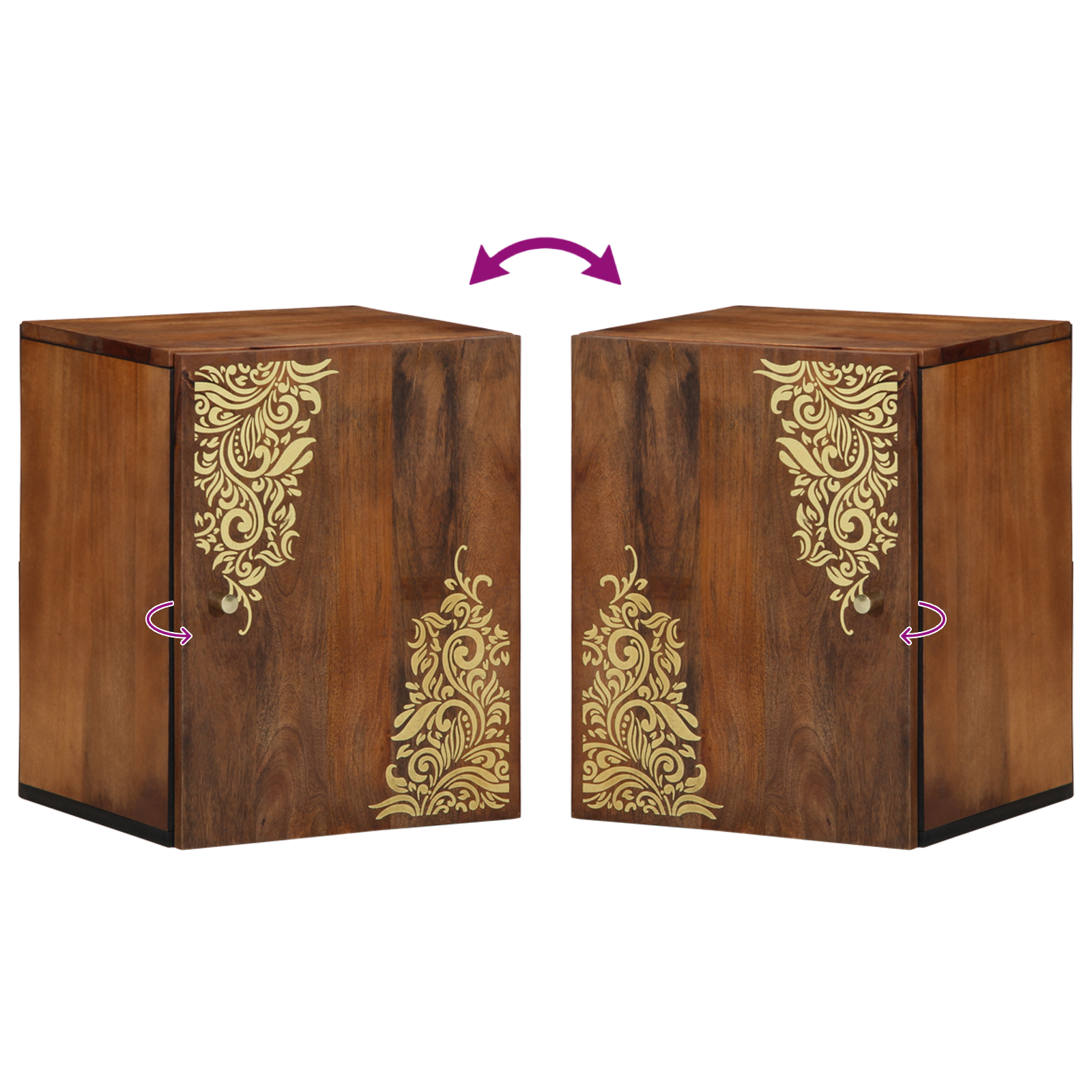 Bathroom Wall Cabinet 38x33x48 cm Solid Wood Mango - Image 9
