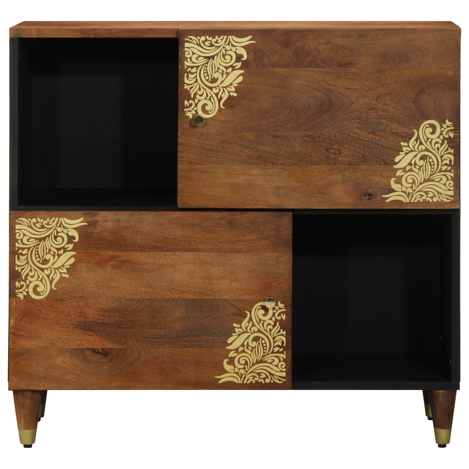 Media Storage Cabinets & Racks Honey brown Solid wood Medium - Image 3