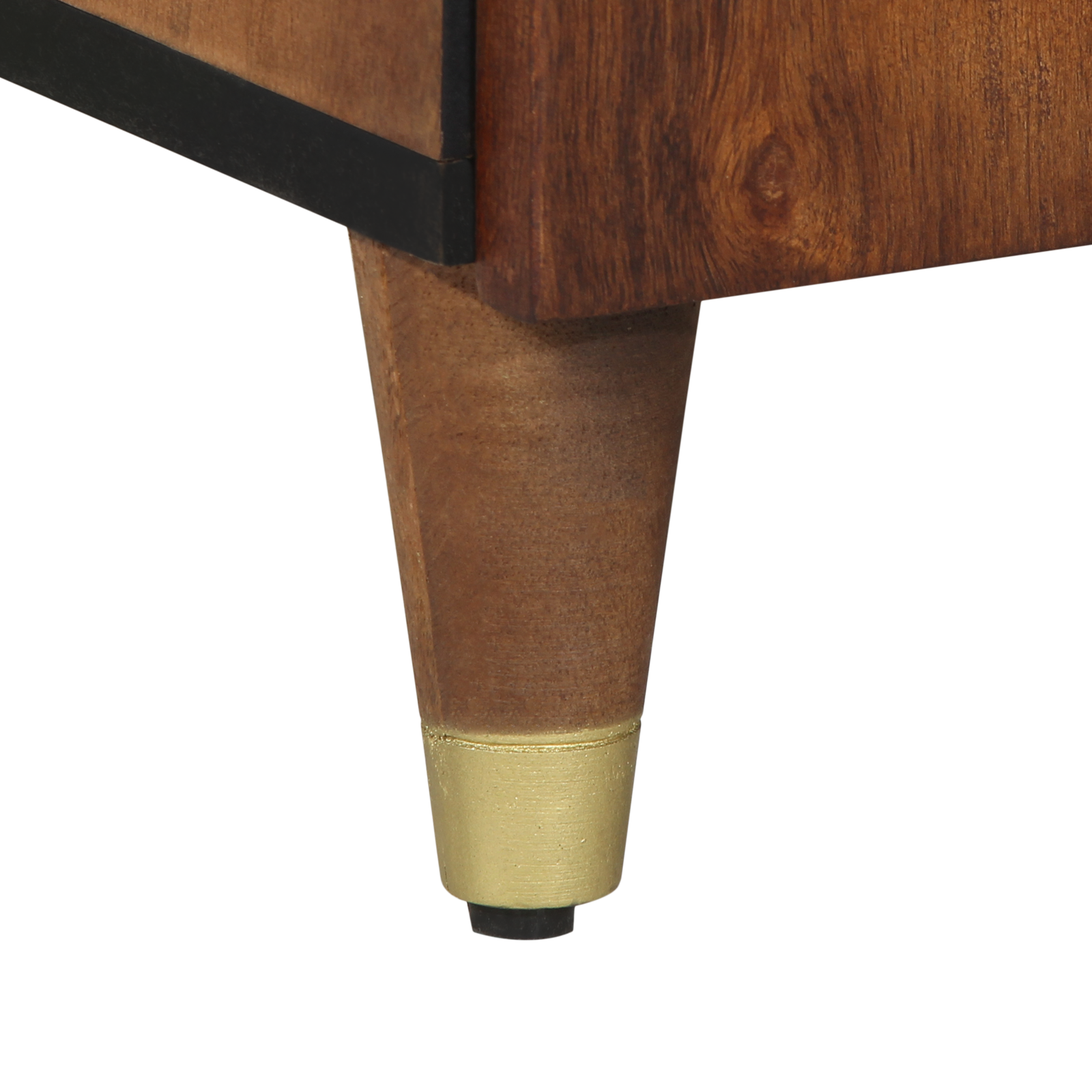 Highboard Honey brown with gold accents Solid Mango Wood - Image 8