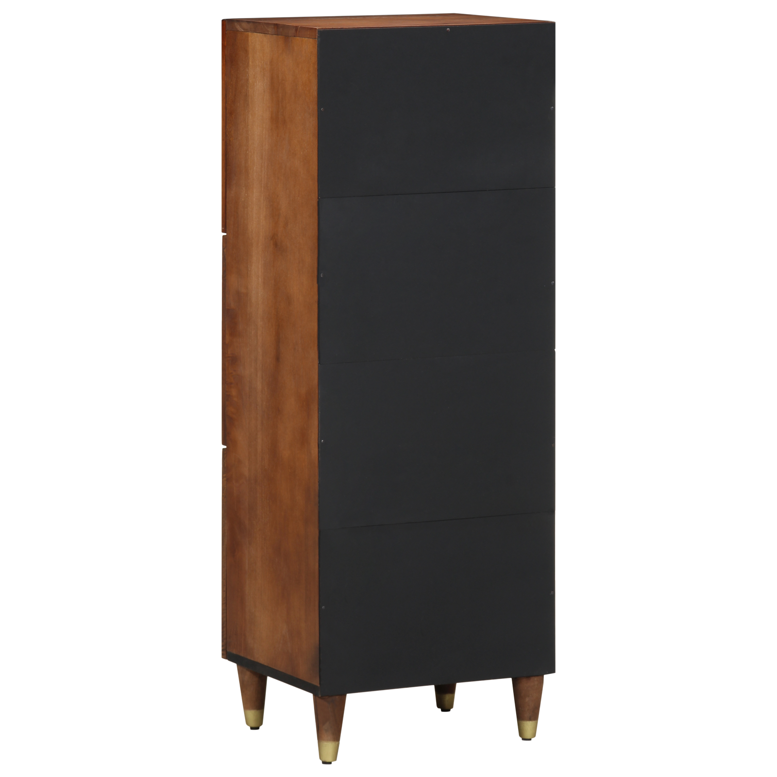 Highboard Honey brown with gold accents Solid Mango Wood - Image 5