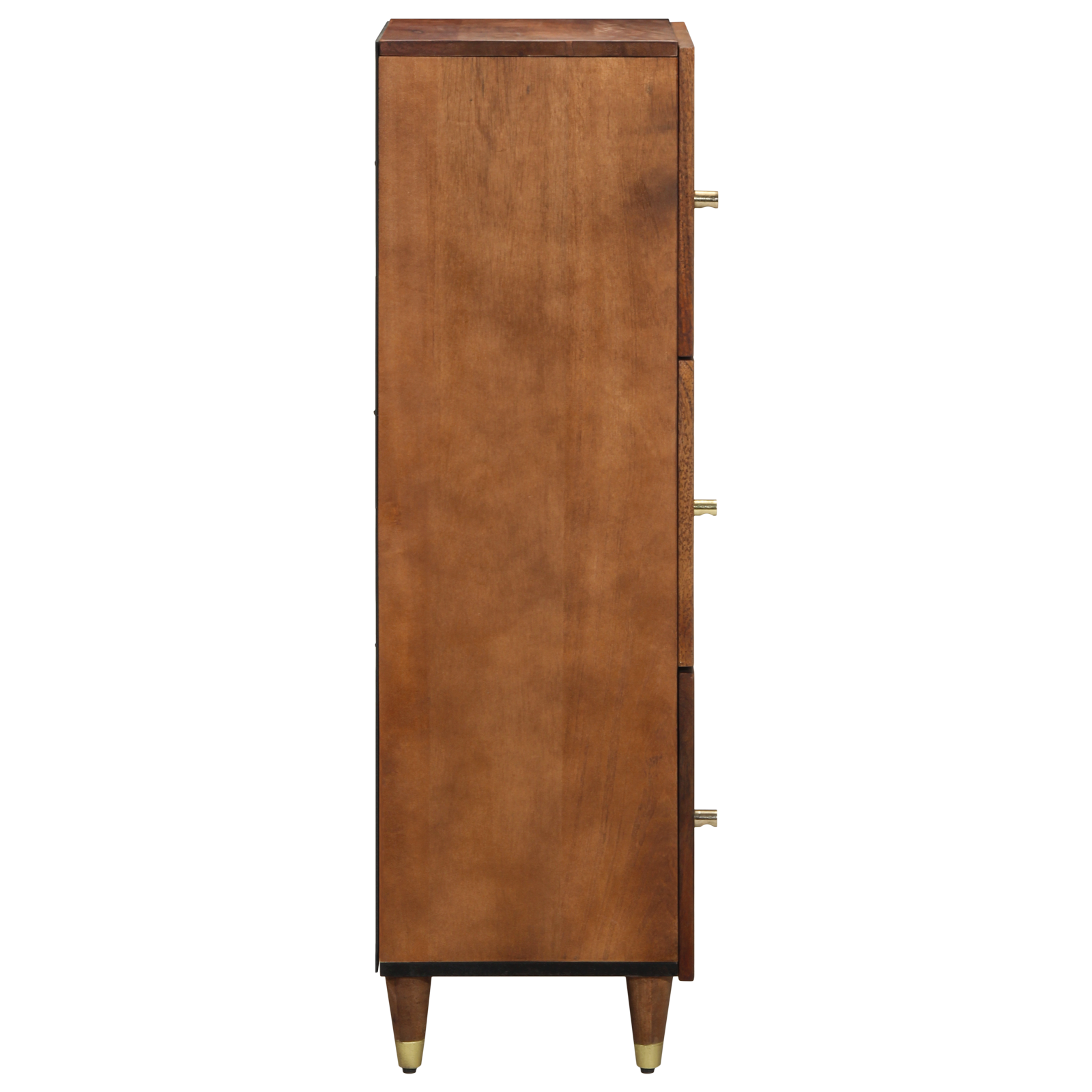 Highboard Honey brown with gold accents Solid Mango Wood - Image 4
