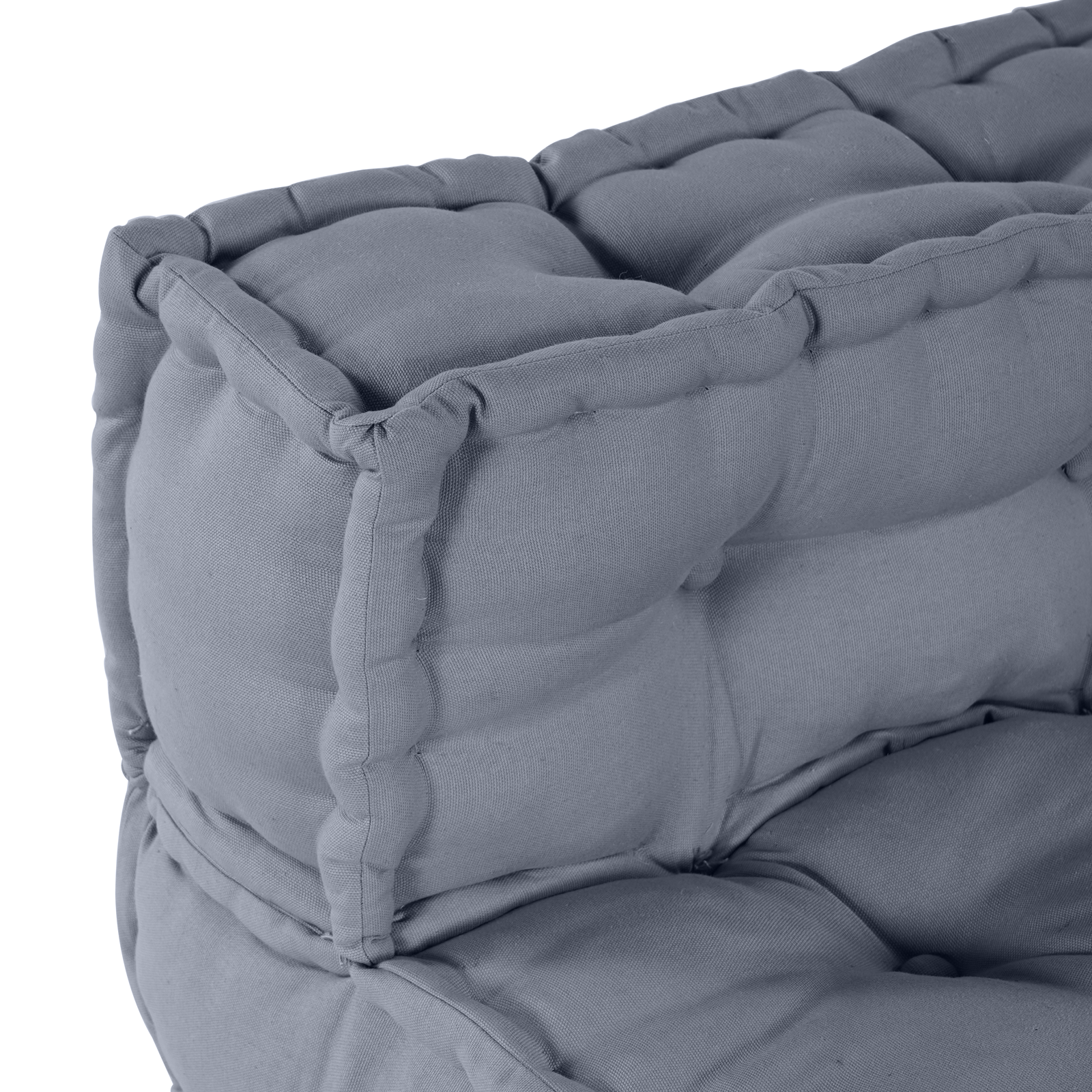 Grey Modular Pouffe 70x70x54 Fabric - Image 7