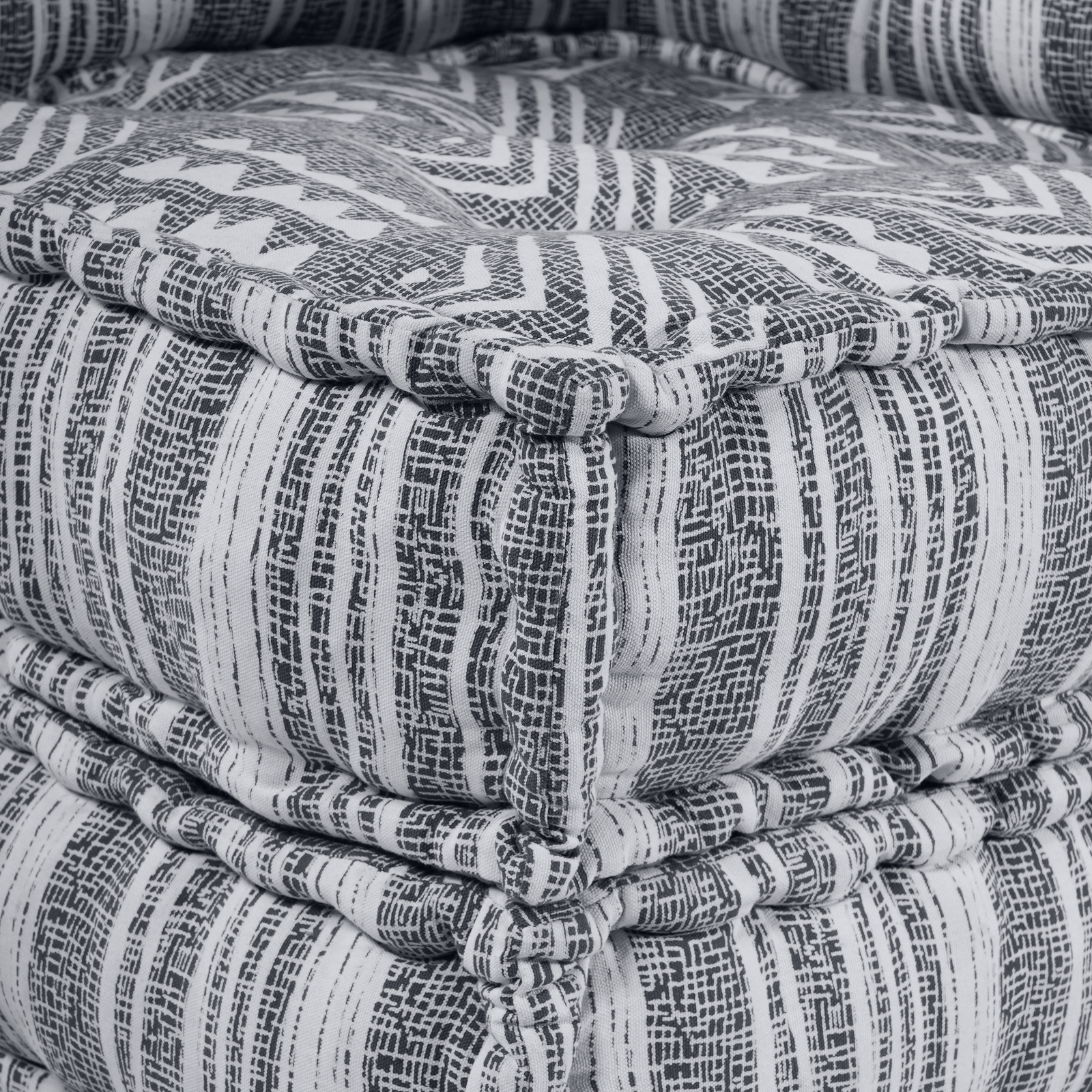 Modular Pouffe in Grey, 70x70x54 Fabric - Image 10