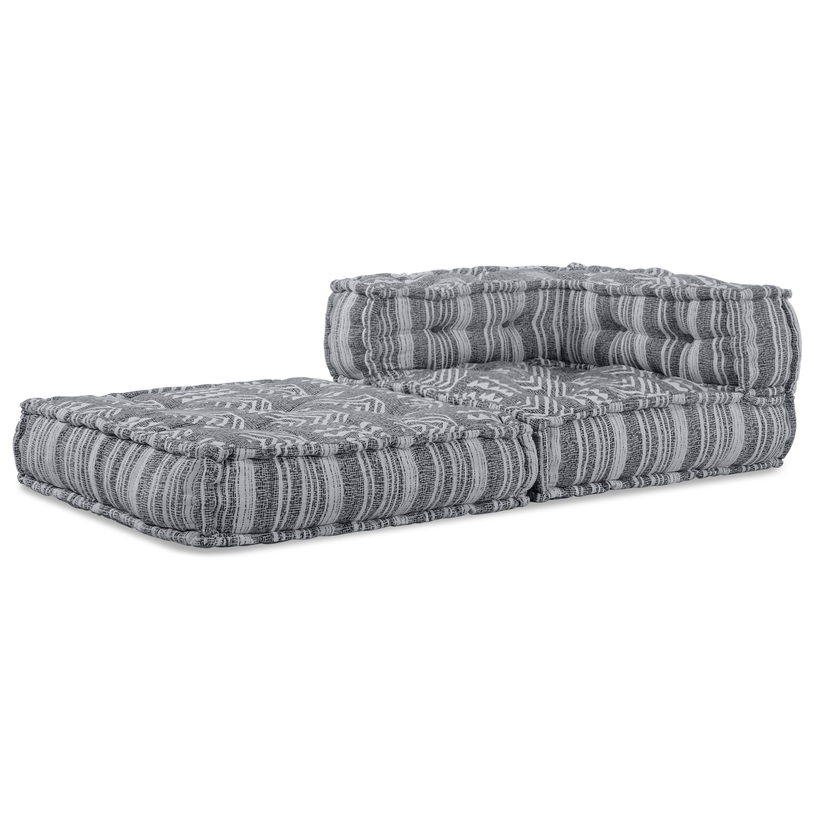 Modular Pouffe in Grey, 70x70x54 Fabric - Image 3