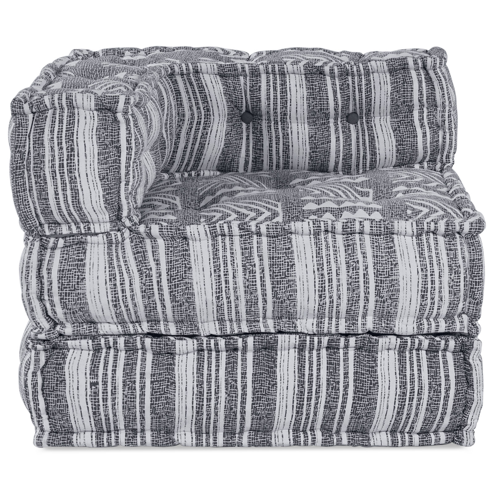 Modular Pouffe in Grey, 70x70x54 Fabric - Image 6